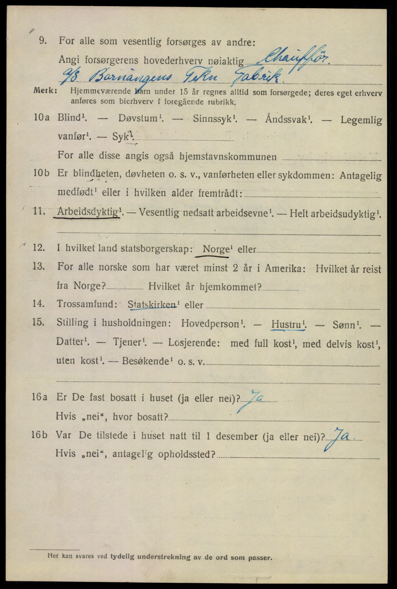 SAO, 1920 census for Kristiania, 1920, p. 184598