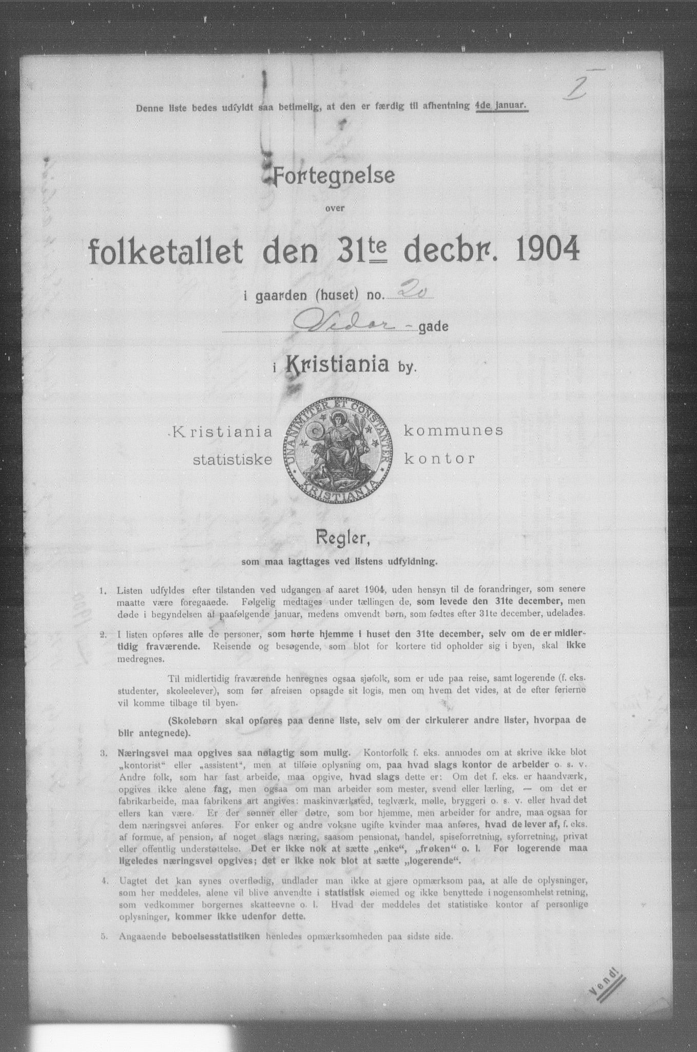 OBA, Municipal Census 1904 for Kristiania, 1904, p. 23252