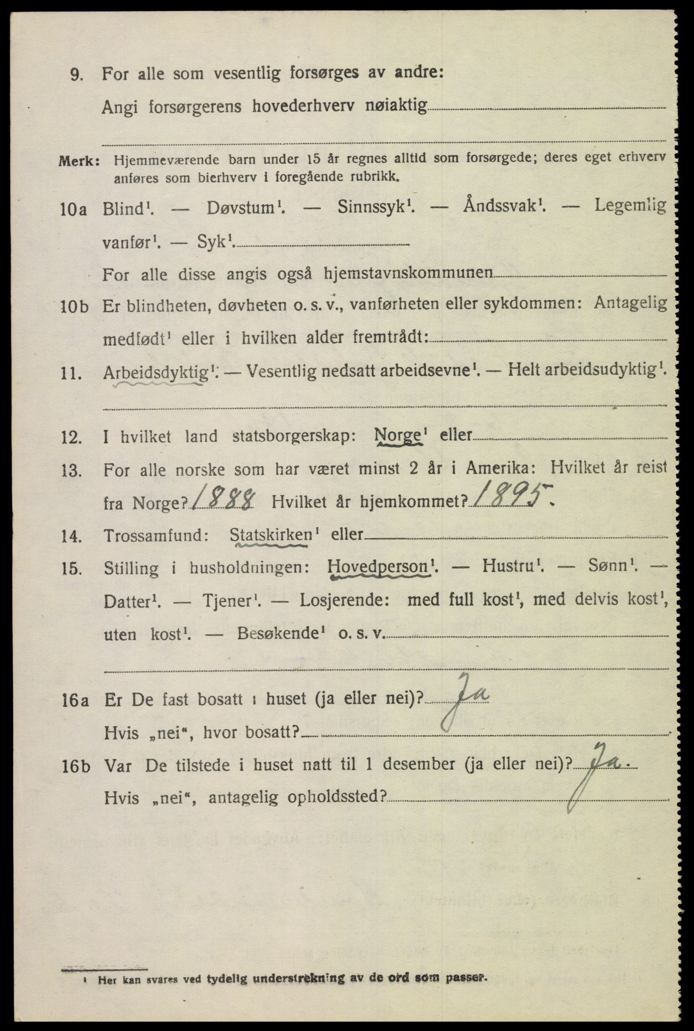 SAK, 1920 census for Grindheim, 1920, p. 602