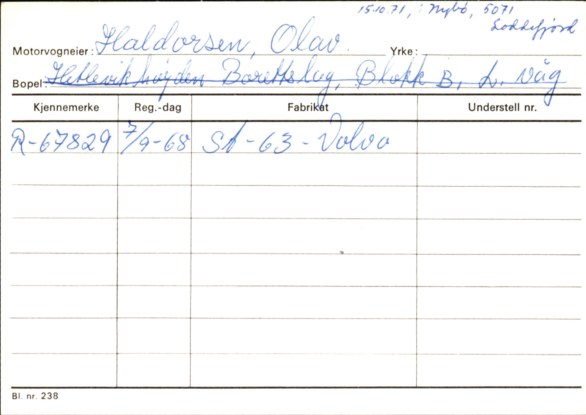 Statens vegvesen, Hordaland vegkontor, SAB/A-5201/2/Ha/L0018: R-eierkort H, 1920-1971, p. 45