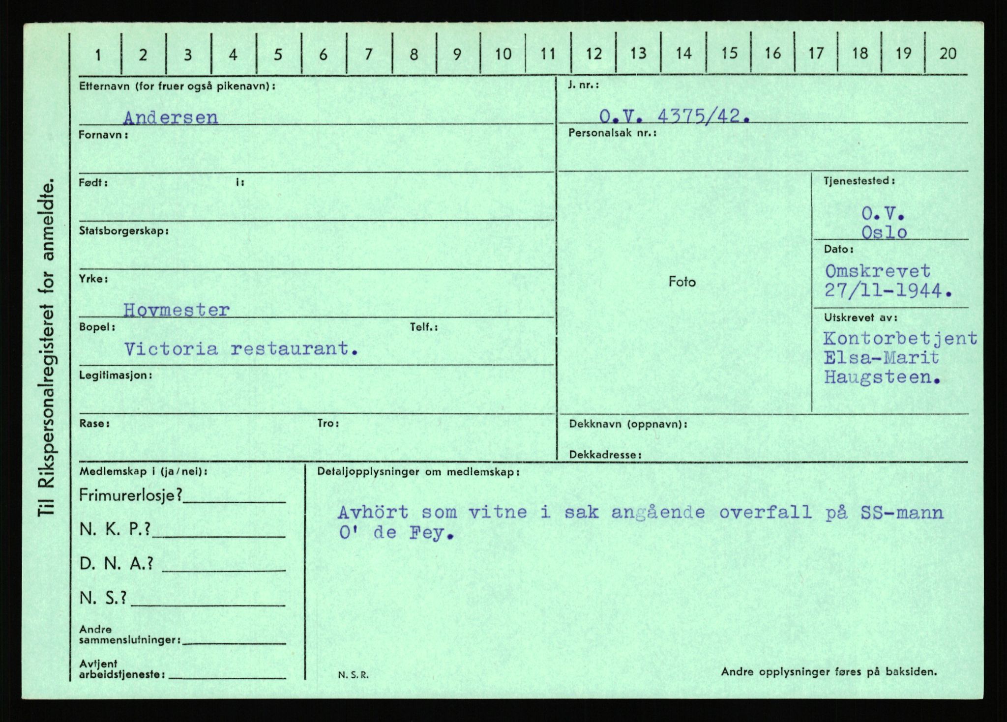 Statspolitiet - Hovedkontoret / Osloavdelingen, AV/RA-S-1329/C/Ca/L0001: Aabakken - Armann, 1943-1945, p. 1929