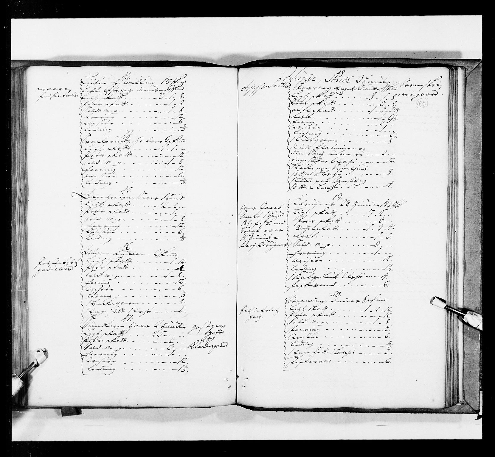 Stattholderembetet 1572-1771, AV/RA-EA-2870/Ek/L0036/0001: Jordebøker 1662-1720: / Matrikkel for Gudbrandsdal, 1719, p. 124b-125a