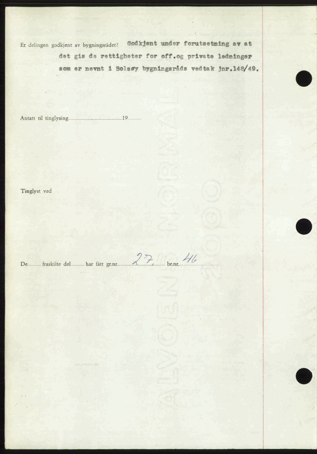 Romsdal sorenskriveri, AV/SAT-A-4149/1/2/2C: Mortgage book no. A32, 1950-1950, Diary no: : 465/1950