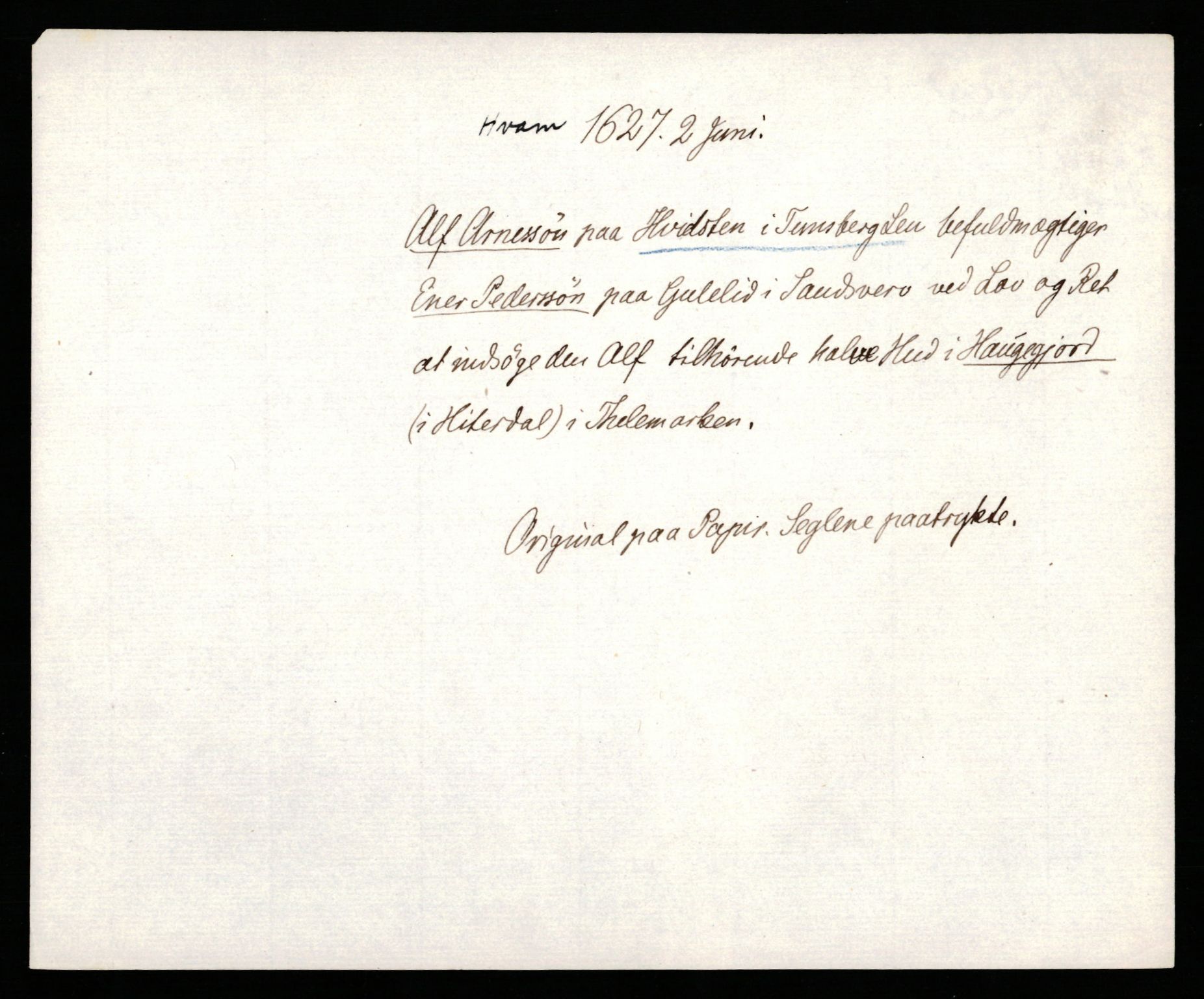 Riksarkivets diplomsamling, AV/RA-EA-5965/F35/F35b/L0007: Riksarkivets diplomer, seddelregister, 1625-1634, p. 139