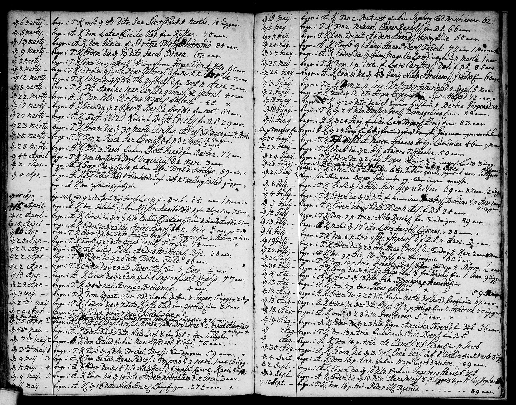 Asker prestekontor Kirkebøker, SAO/A-10256a/F/Fa/L0001: Parish register (official) no. I 1, 1726-1744, p. 107