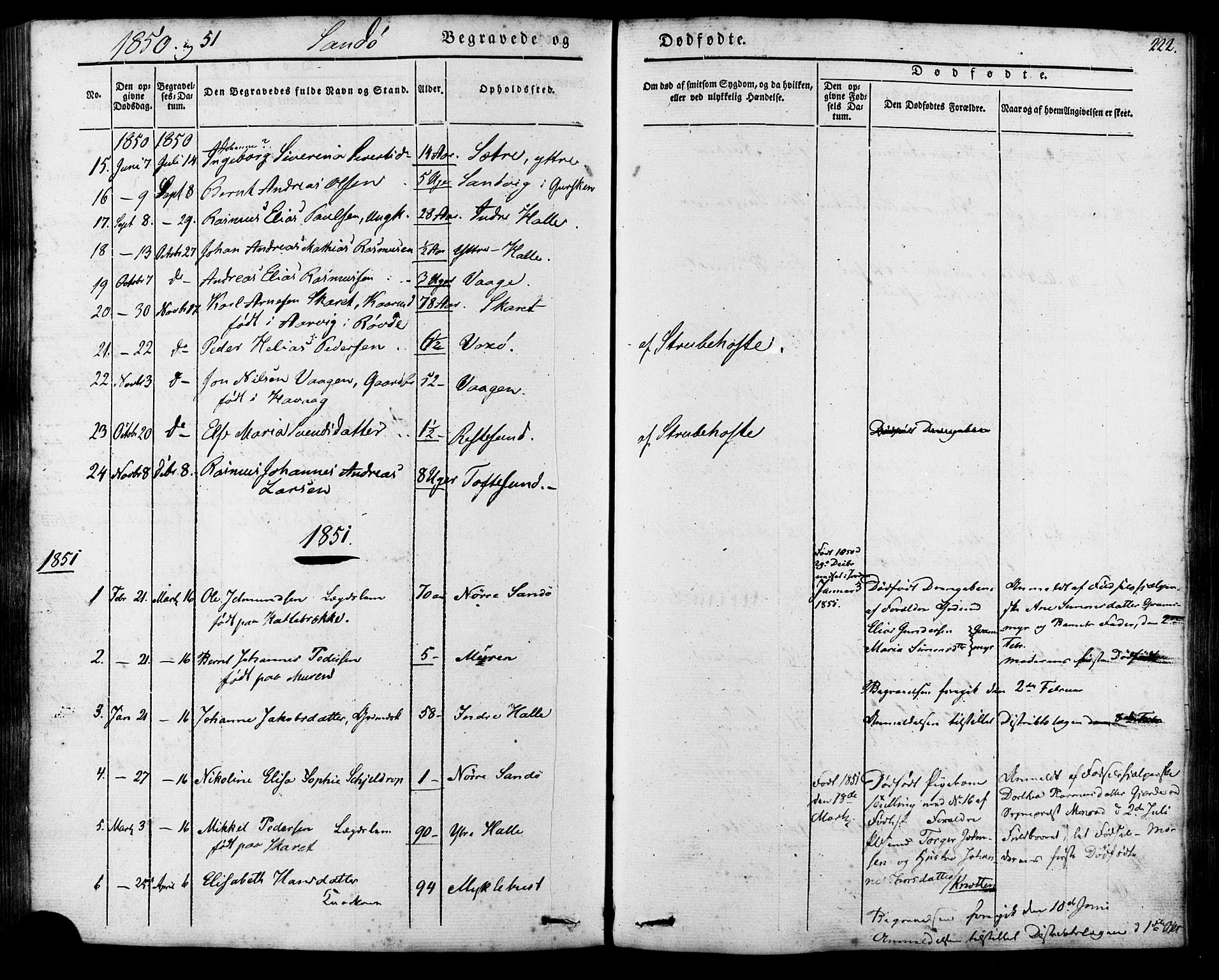 Ministerialprotokoller, klokkerbøker og fødselsregistre - Møre og Romsdal, AV/SAT-A-1454/503/L0034: Parish register (official) no. 503A02, 1841-1884, p. 222