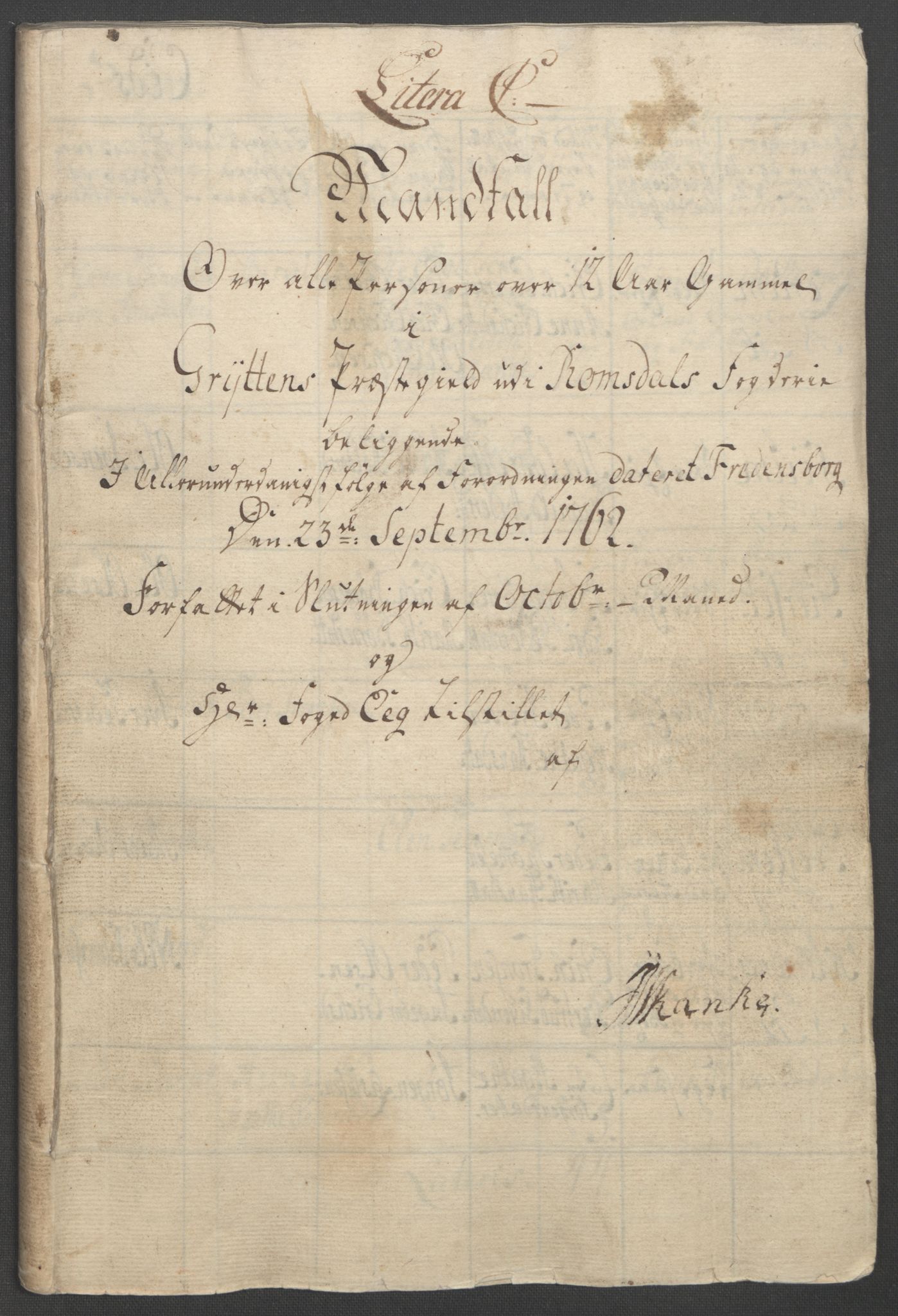 Rentekammeret inntil 1814, Reviderte regnskaper, Fogderegnskap, RA/EA-4092/R55/L3730: Ekstraskatten Romsdal, 1762-1763, p. 185