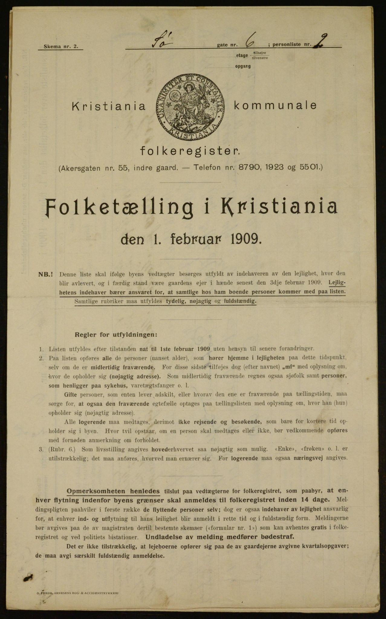 OBA, Municipal Census 1909 for Kristiania, 1909, p. 96193