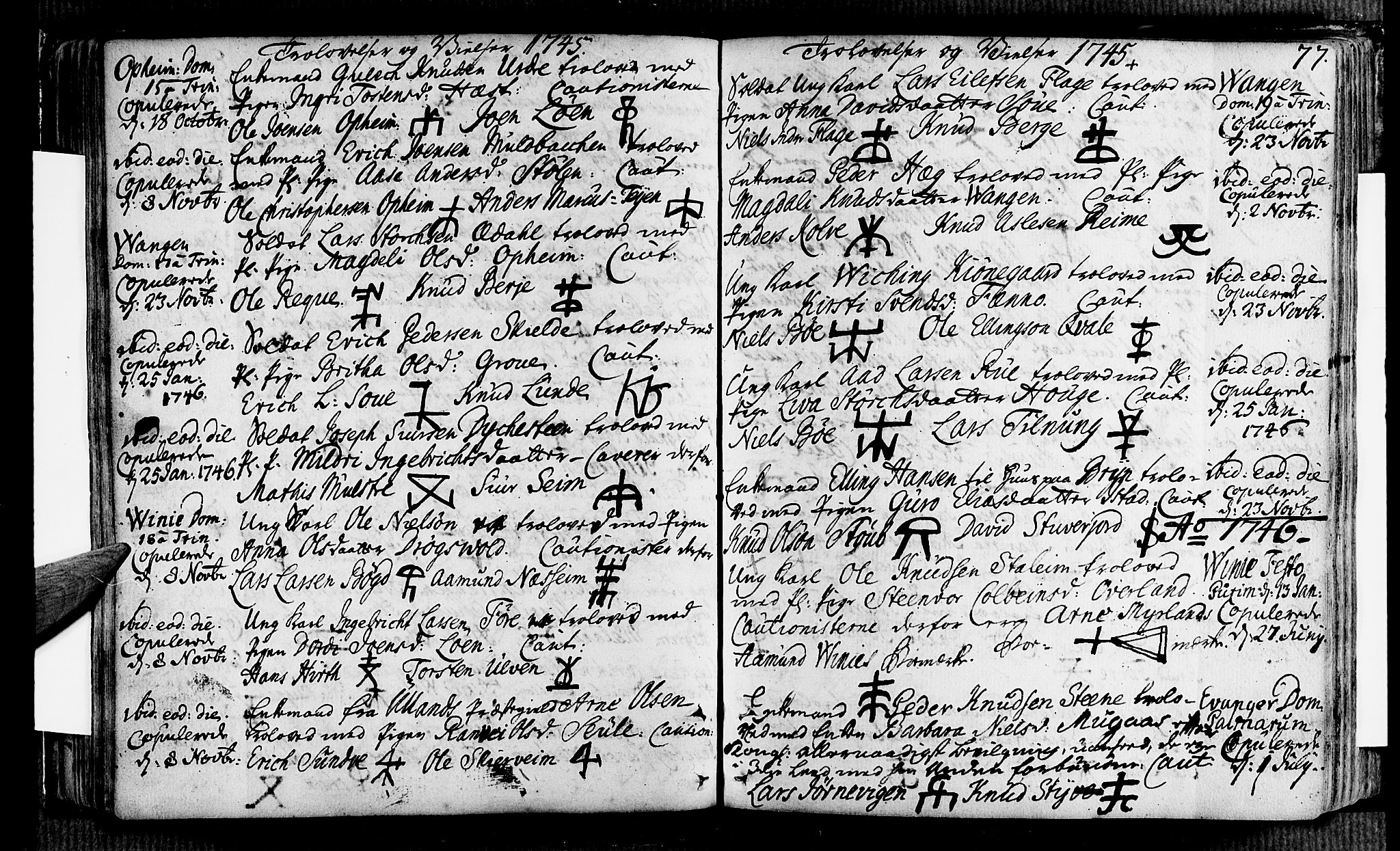 Voss sokneprestembete, AV/SAB-A-79001/H/Haa: Parish register (official) no. A 7, 1731-1773, p. 77