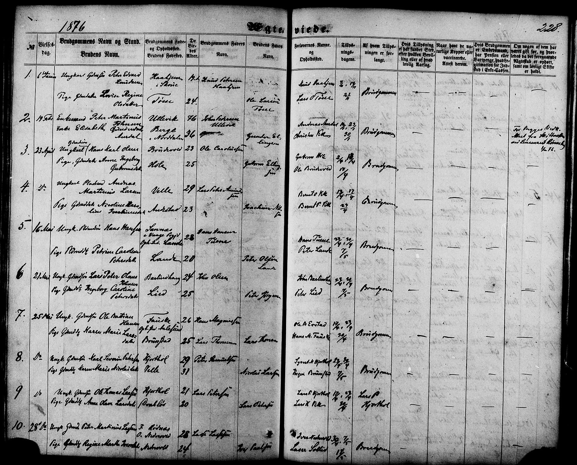Ministerialprotokoller, klokkerbøker og fødselsregistre - Møre og Romsdal, SAT/A-1454/522/L0314: Parish register (official) no. 522A09, 1863-1877, p. 228