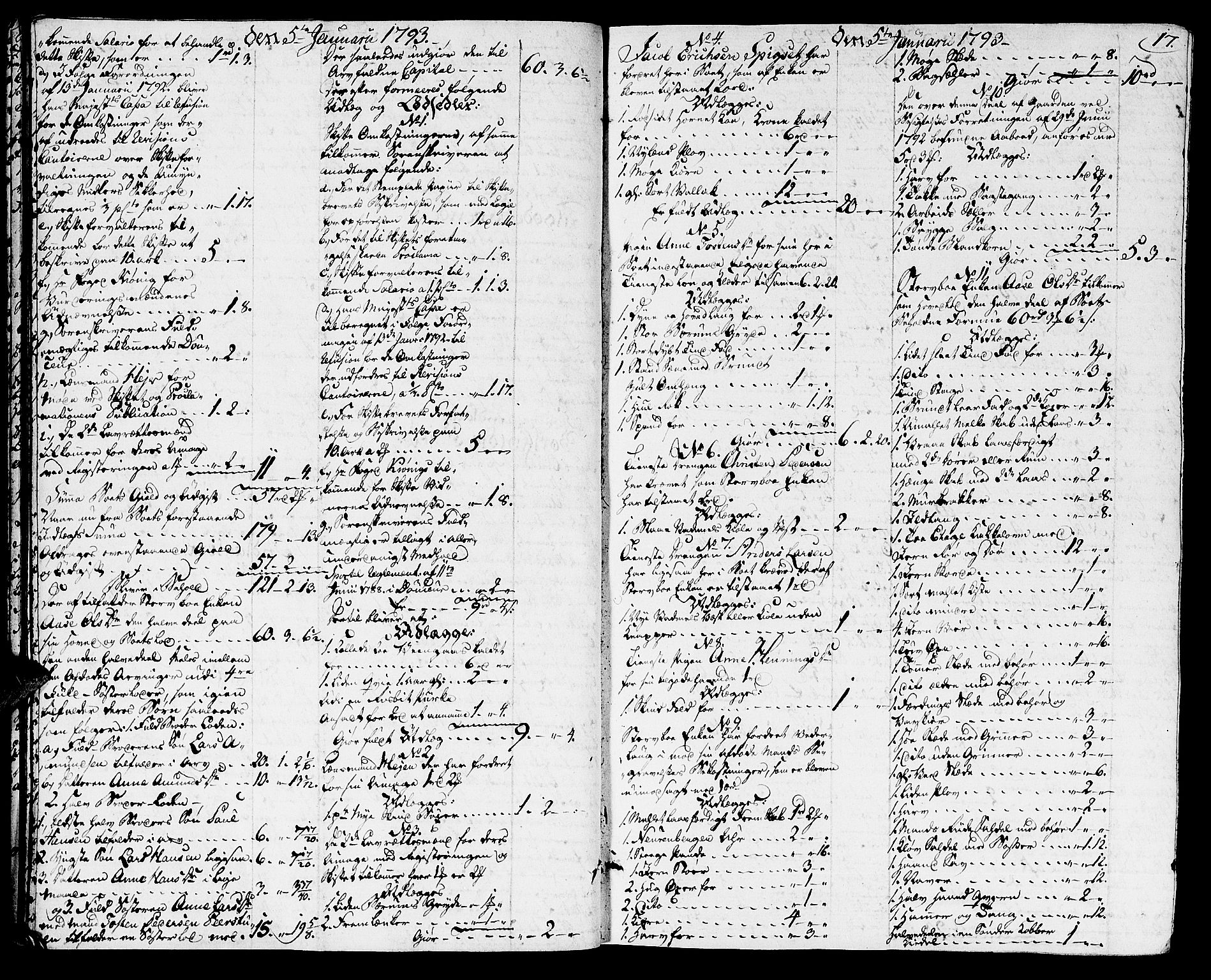 Solør og Odalen sorenskriveri, AV/SAH-TING-026/J/Ja/L0006: Skifteprotokoll, 1792-1796, p. 16b-17a