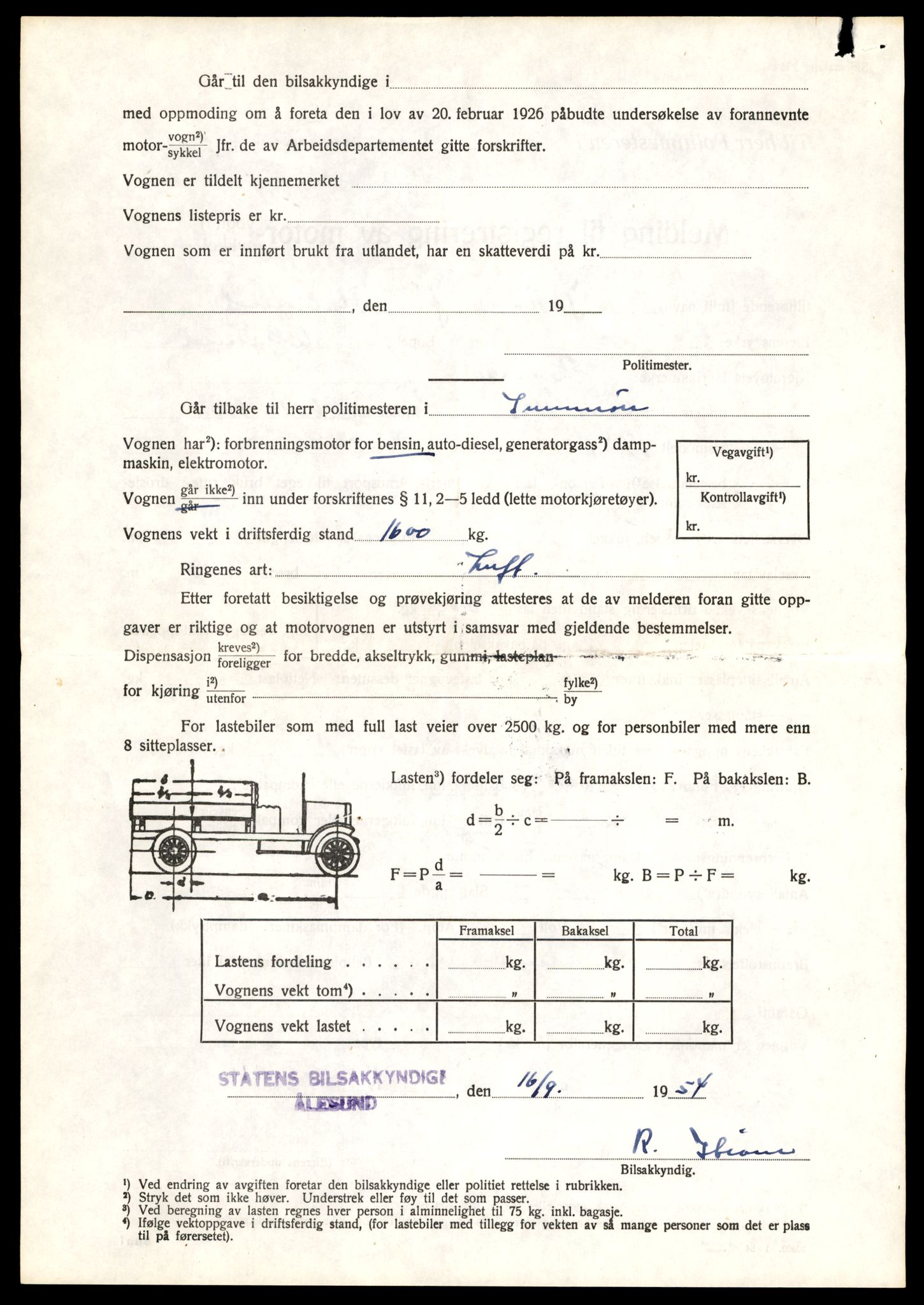 Møre og Romsdal vegkontor - Ålesund trafikkstasjon, AV/SAT-A-4099/F/Fe/L0047: Registreringskort for kjøretøy T 14580 - T 14720, 1927-1998, p. 56