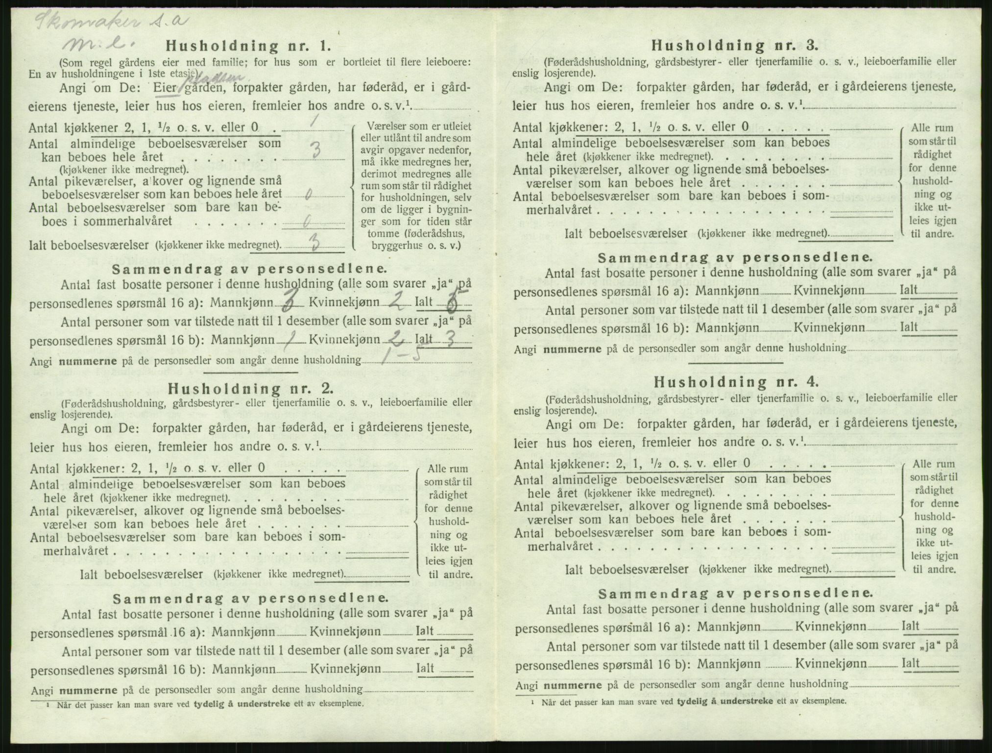 SAT, 1920 census for Tingvoll, 1920, p. 381