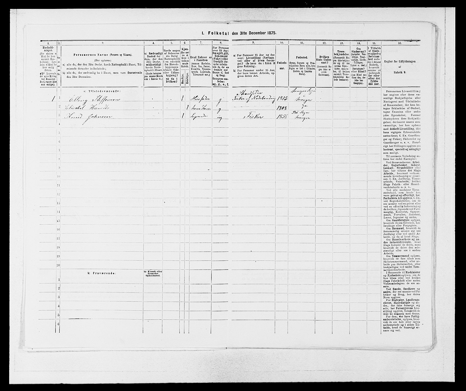 SAB, 1875 census for 1261P Manger, 1875, p. 757