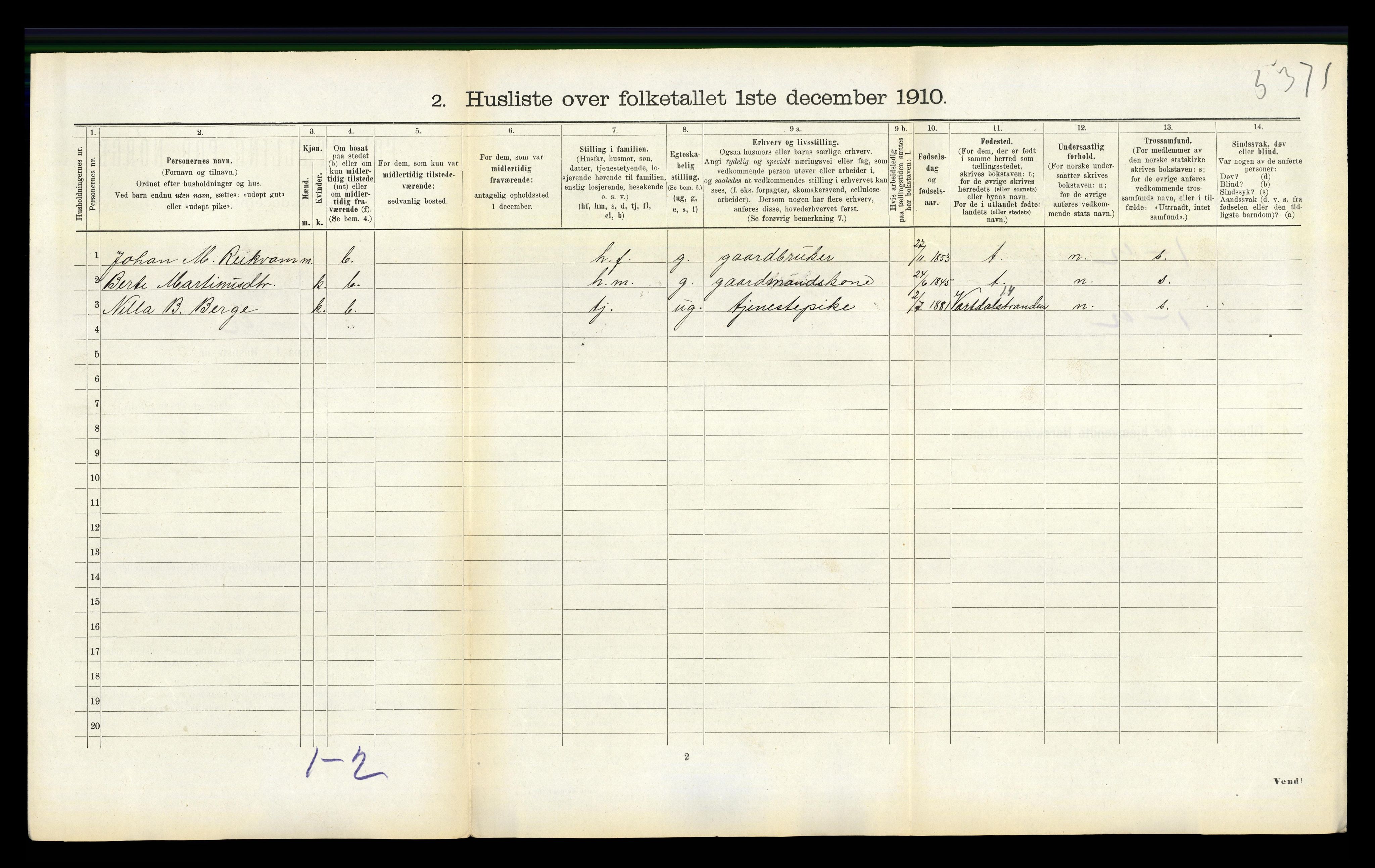 RA, 1910 census for Skodje, 1910, p. 166