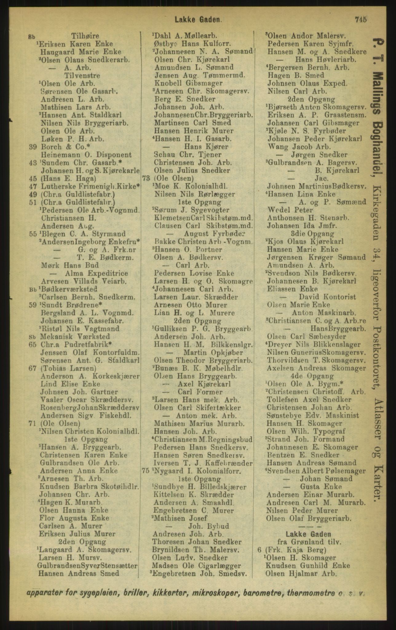 Kristiania/Oslo adressebok, PUBL/-, 1897, p. 745