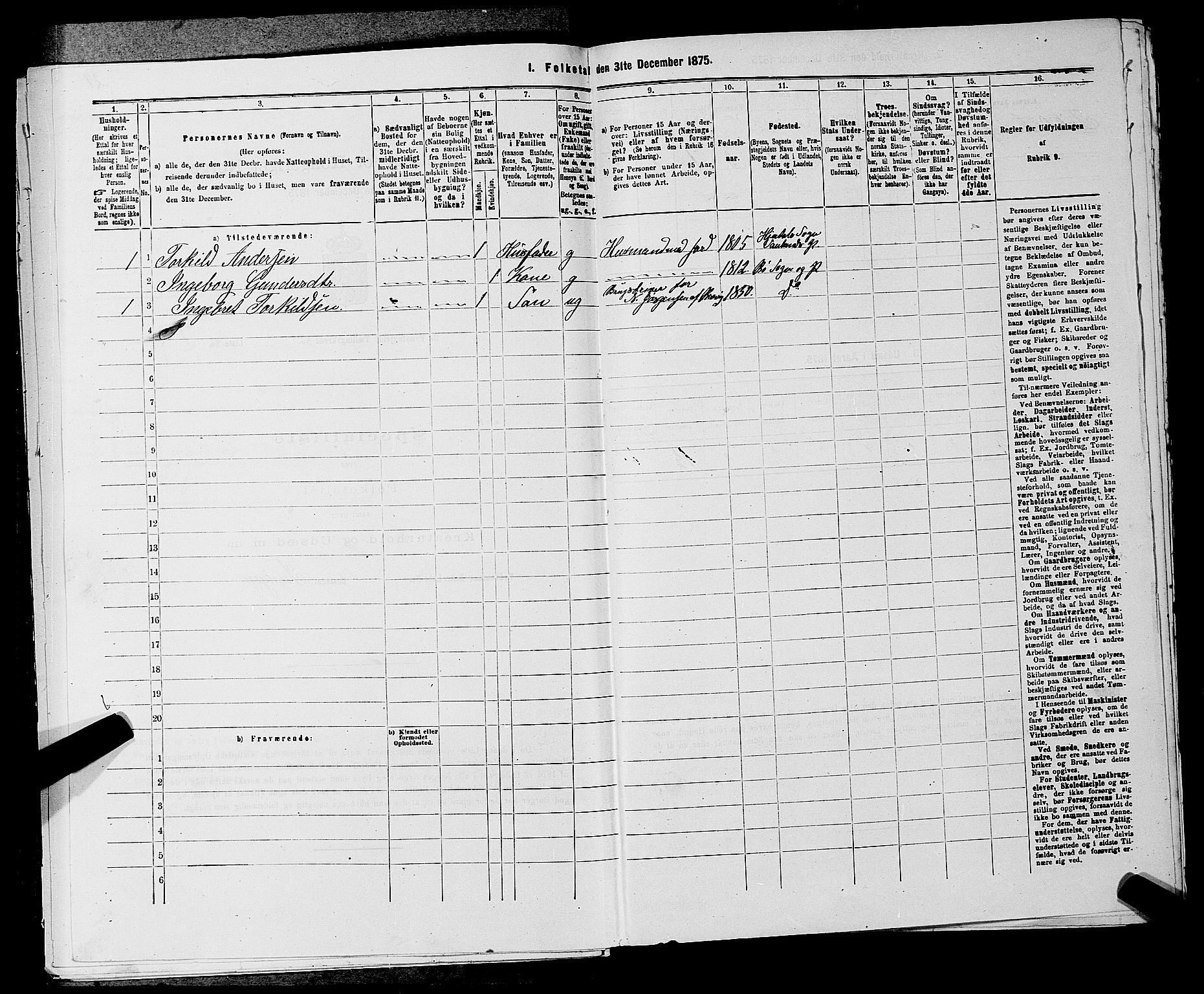 SAKO, 1875 census for 0821P Bø, 1875, p. 416