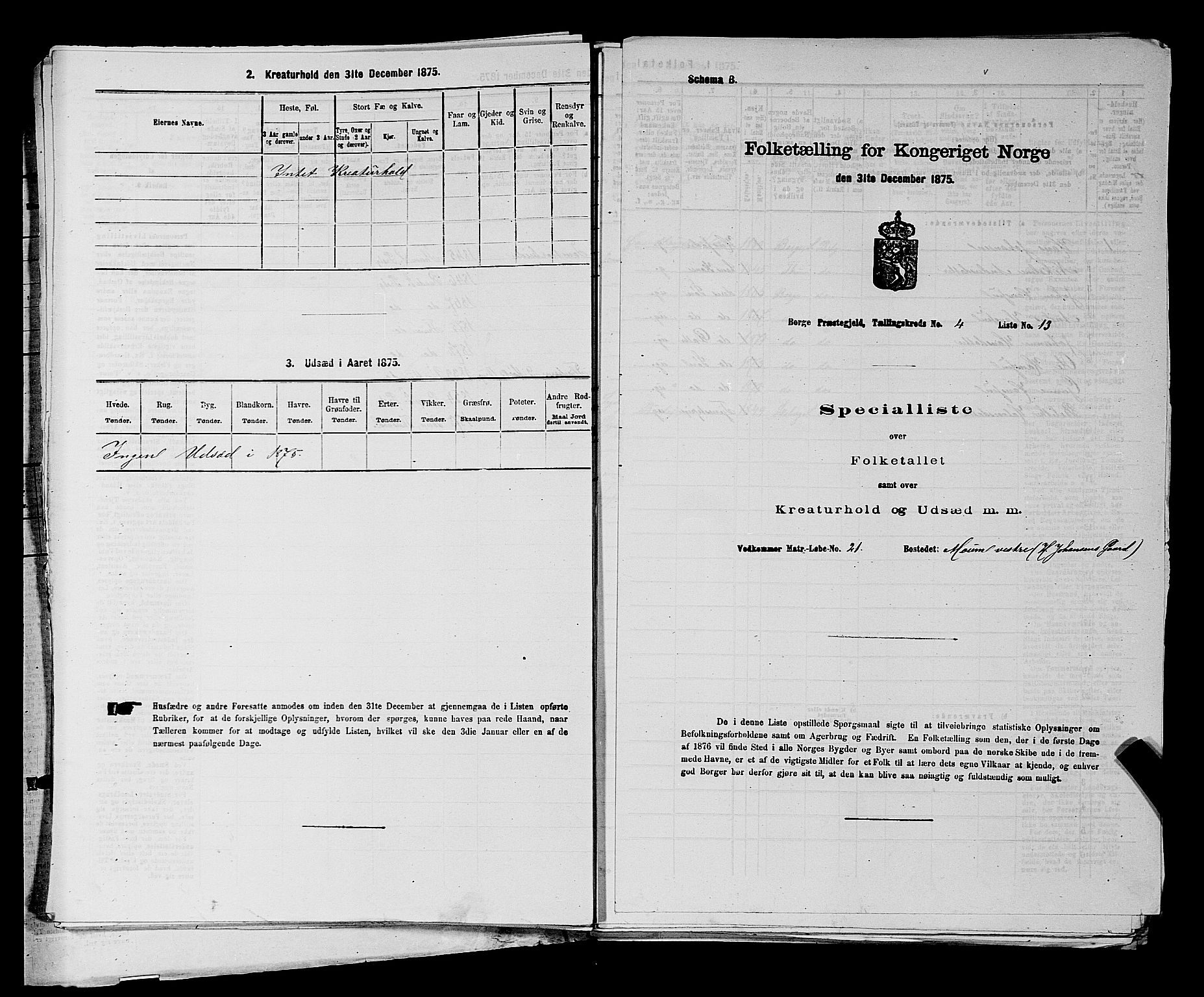 RA, 1875 census for 0113P Borge, 1875, p. 544
