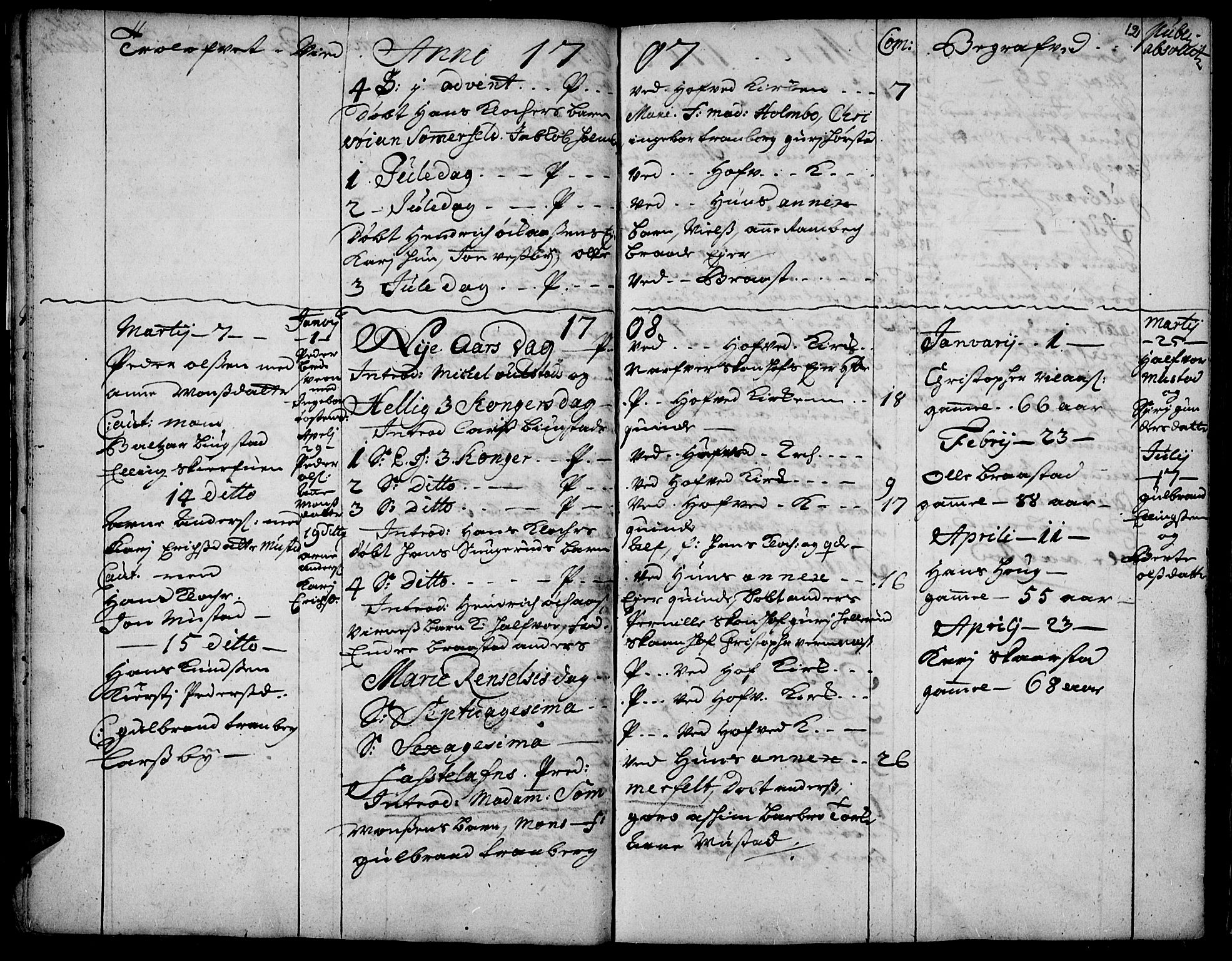 Vardal prestekontor, AV/SAH-PREST-100/H/Ha/Haa/L0001: Parish register (official) no. 1, 1706-1748, p. 12