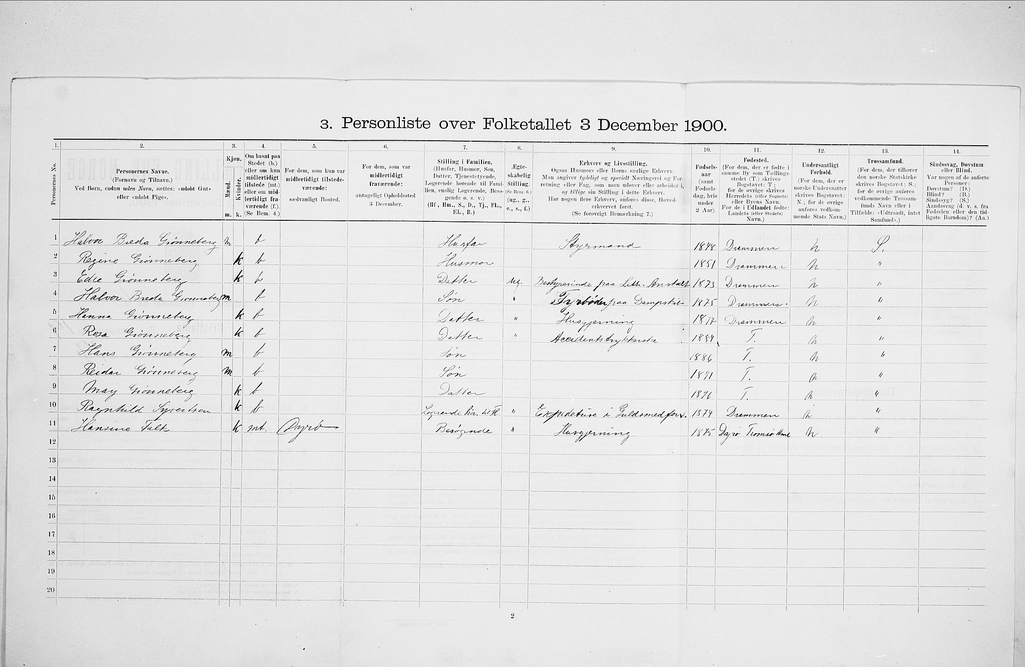 SAO, 1900 census for Kristiania, 1900, p. 48814