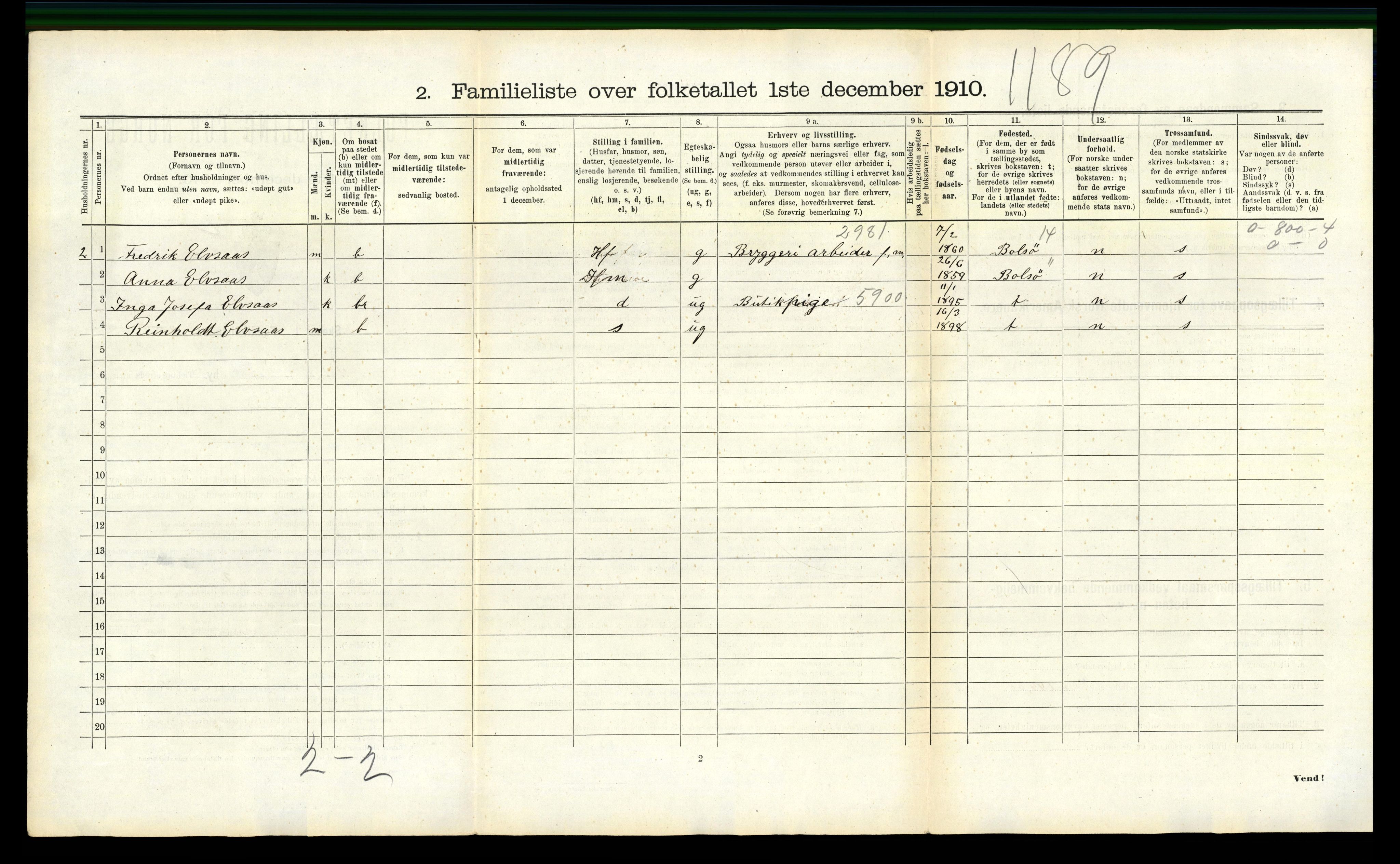 RA, 1910 census for Molde, 1910, p. 756