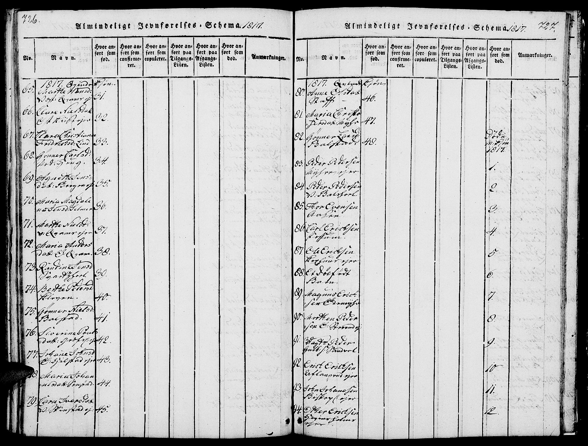 Nes prestekontor, Hedmark, AV/SAH-PREST-020/L/La/L0003: Parish register (copy) no. 3, 1814-1831, p. 726-727