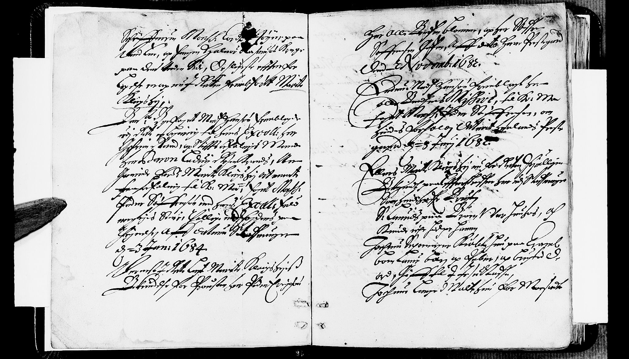 Jæren og Dalane sorenskriveri, AV/SAST-A-100306/3/30/30BA/L0040: TINGBOK, 1684, p. 1b-2a