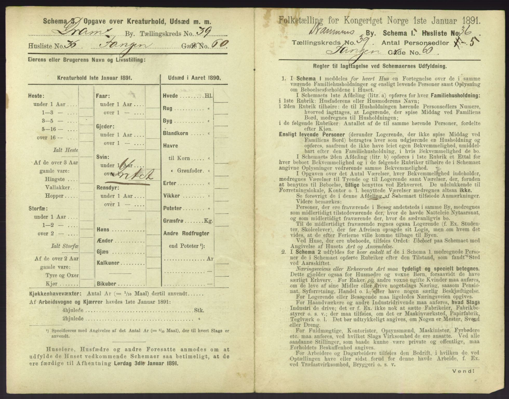 RA, 1891 census for 0602 Drammen, 1891, p. 3549