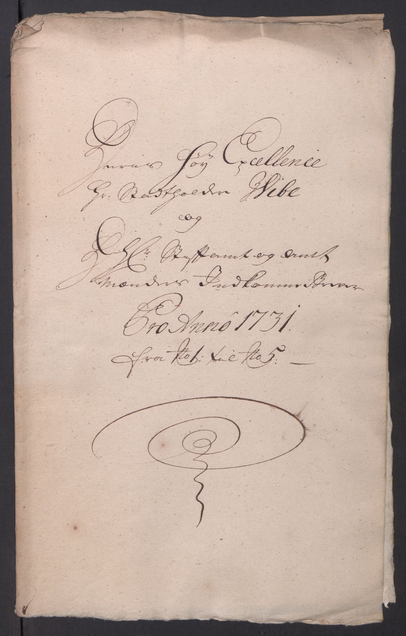 Kommanderende general (KG I) med Det norske krigsdirektorium, AV/RA-EA-5419/D/L0061: Stattholderens, stiftamtmenns og amtmenns brev, 1731-1740, p. 3