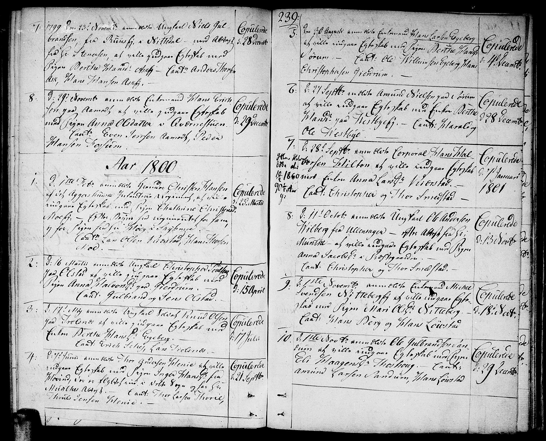 Gjerdrum prestekontor Kirkebøker, AV/SAO-A-10412b/F/Fa/L0003: Parish register (official) no. I 3, 1798-1815, p. 239