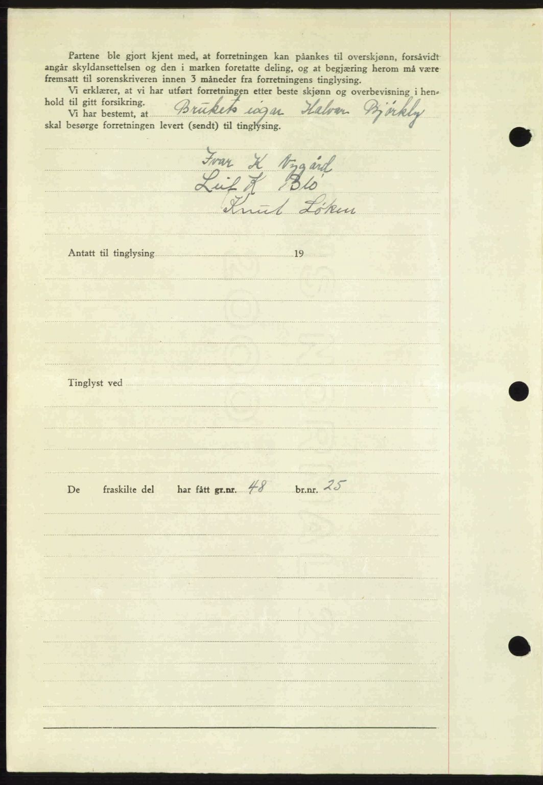 Romsdal sorenskriveri, SAT/A-4149/1/2/2C: Mortgage book no. A24, 1947-1947, Diary no: : 2251/1947