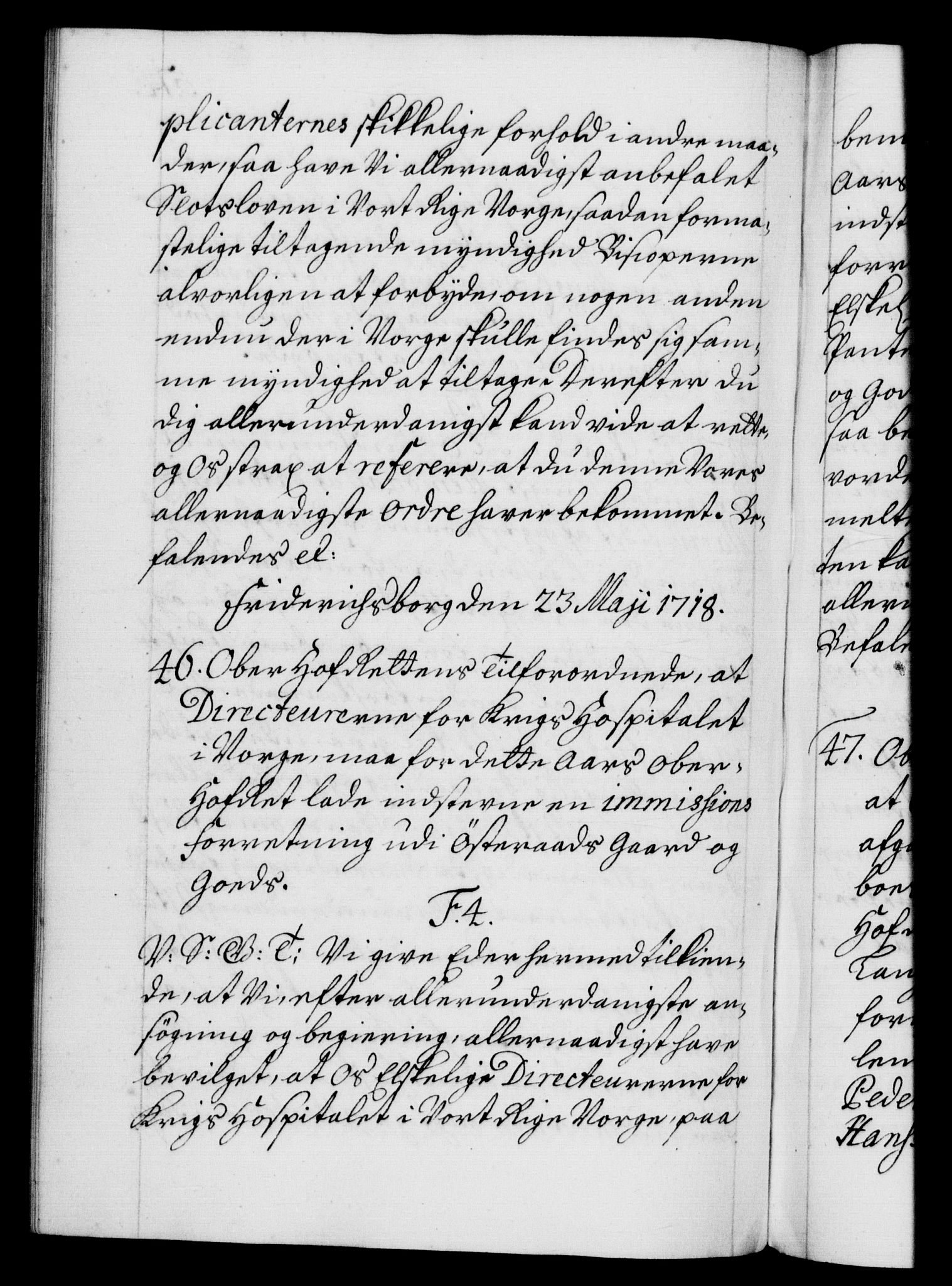 Danske Kanselli 1572-1799, AV/RA-EA-3023/F/Fc/Fca/Fcab/L0020: Norske tegnelser, 1715-1718, p. 514b