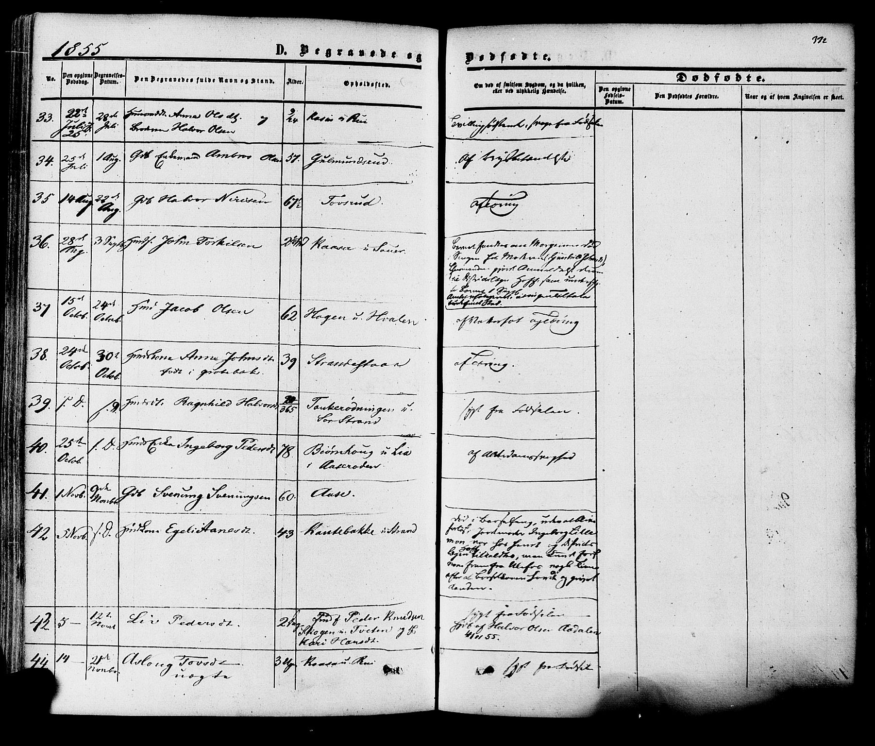 Heddal kirkebøker, SAKO/A-268/F/Fa/L0007: Parish register (official) no. I 7, 1855-1877, p. 372