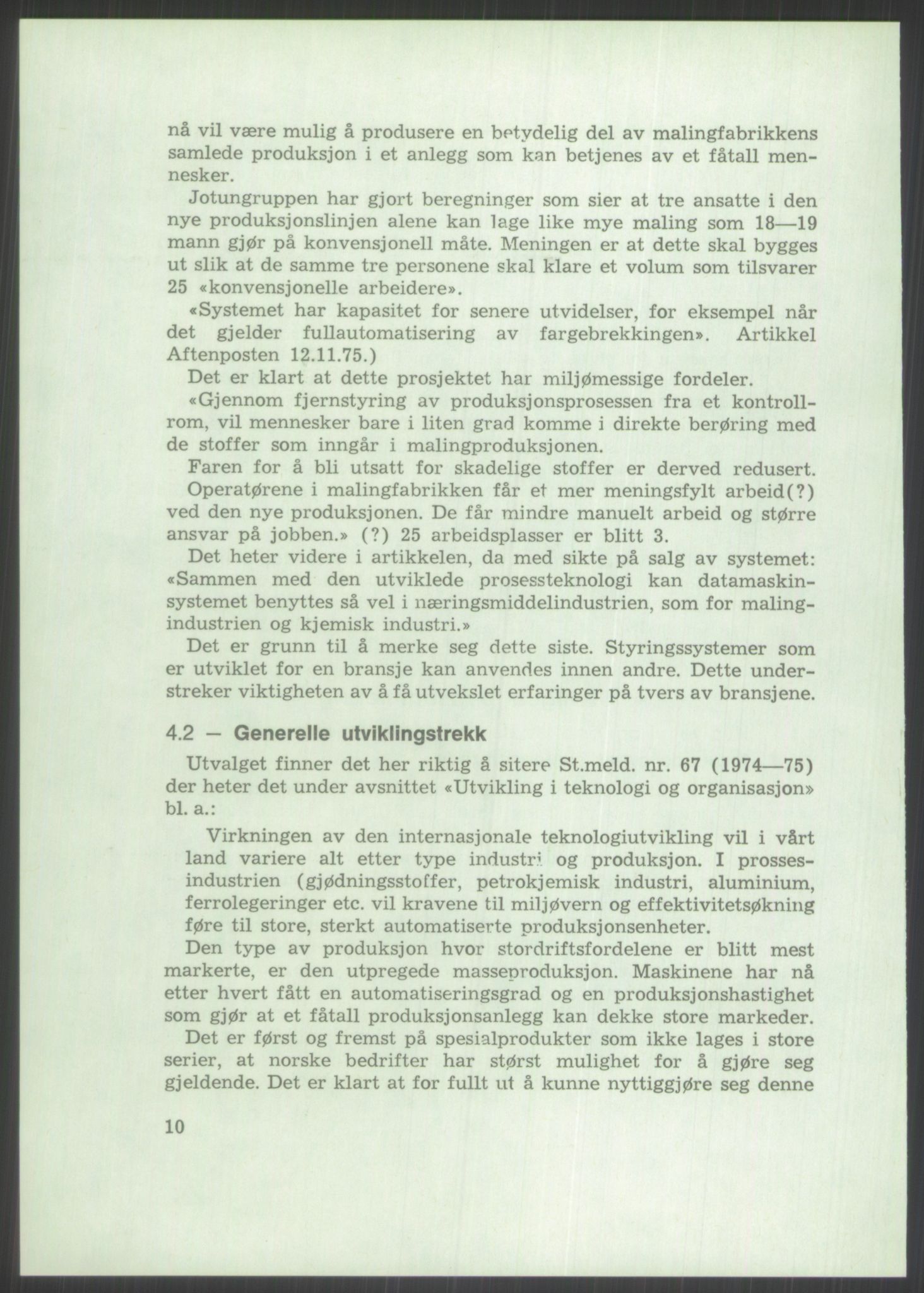 Nygaard, Kristen, AV/RA-PA-1398/F/Fi/L0006: Fagbevegelse, demokrati, Jern- og Metallprosjektet, 1970-2002, p. 742