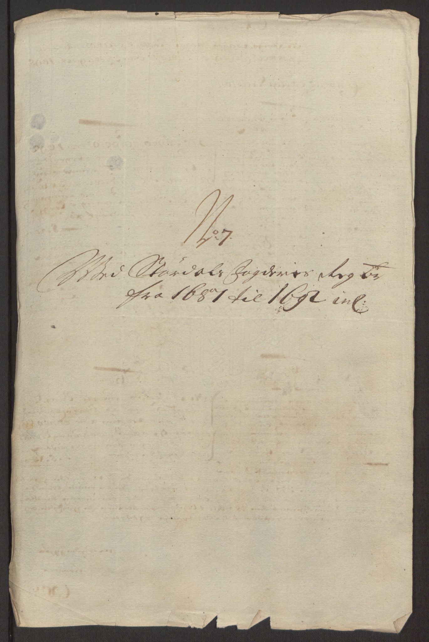 Rentekammeret inntil 1814, Reviderte regnskaper, Fogderegnskap, RA/EA-4092/R62/L4185: Fogderegnskap Stjørdal og Verdal, 1692, p. 427