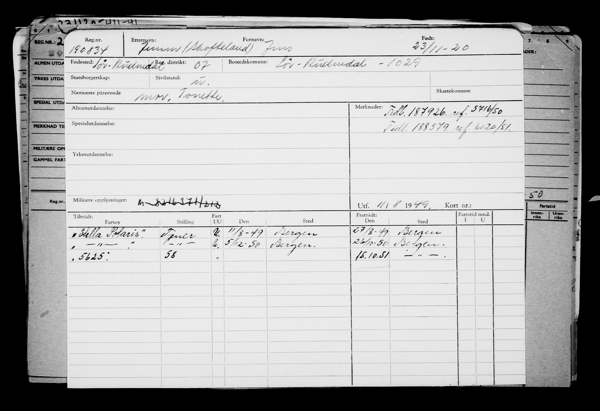 Direktoratet for sjømenn, AV/RA-S-3545/G/Gb/L0187: Hovedkort, 1920, p. 521