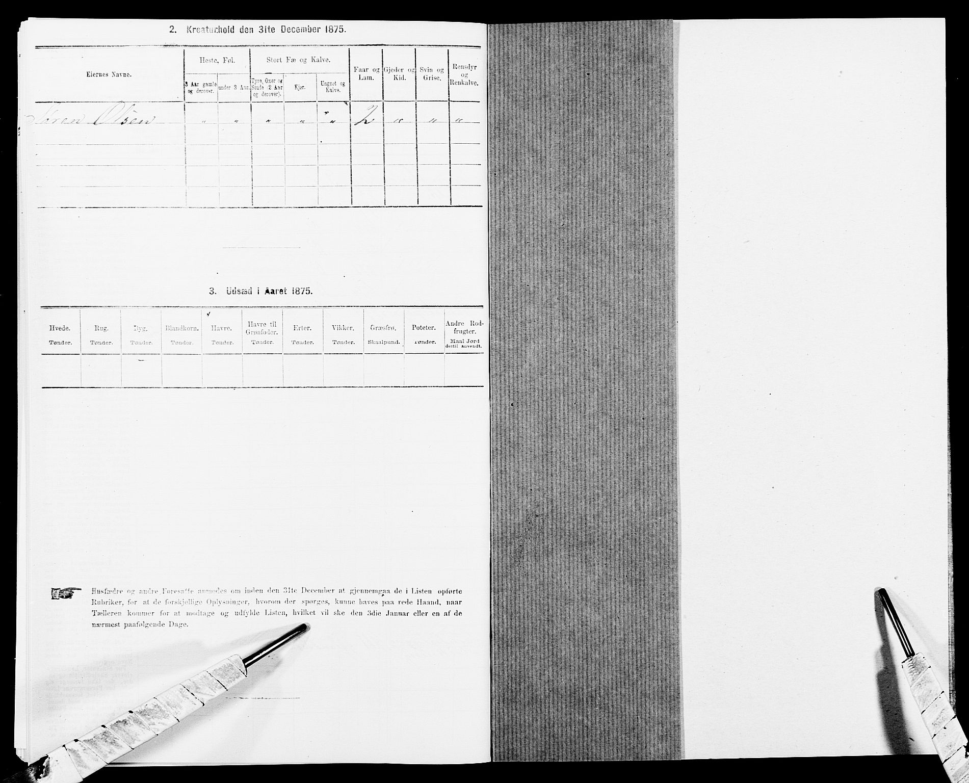 SAK, 1875 census for 1037P Kvinesdal, 1875, p. 1461