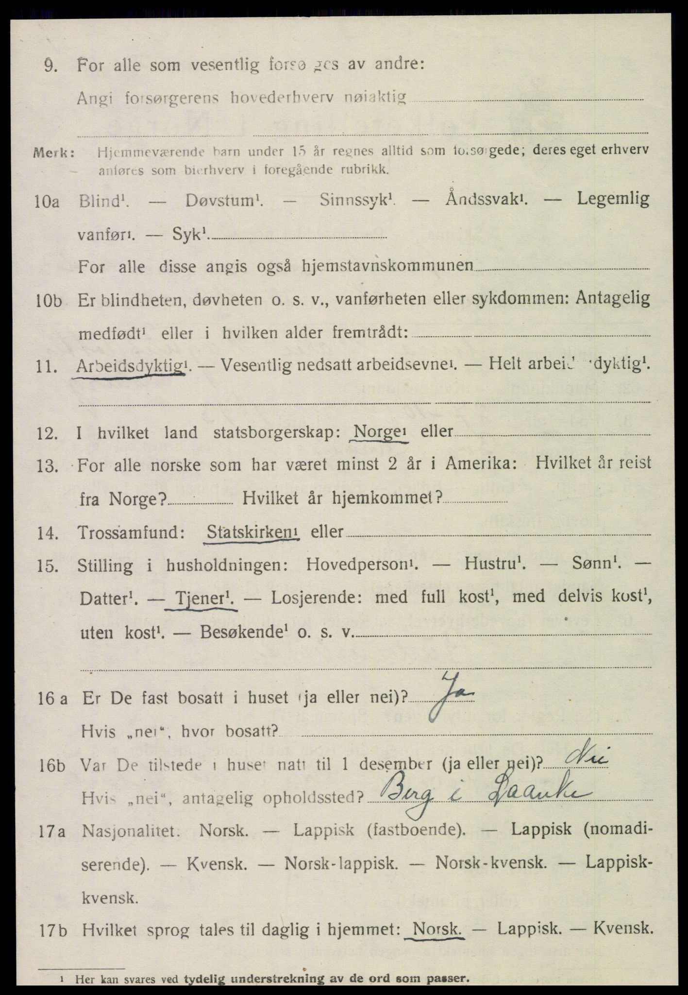 SAT, 1920 census for Lånke, 1920, p. 1765