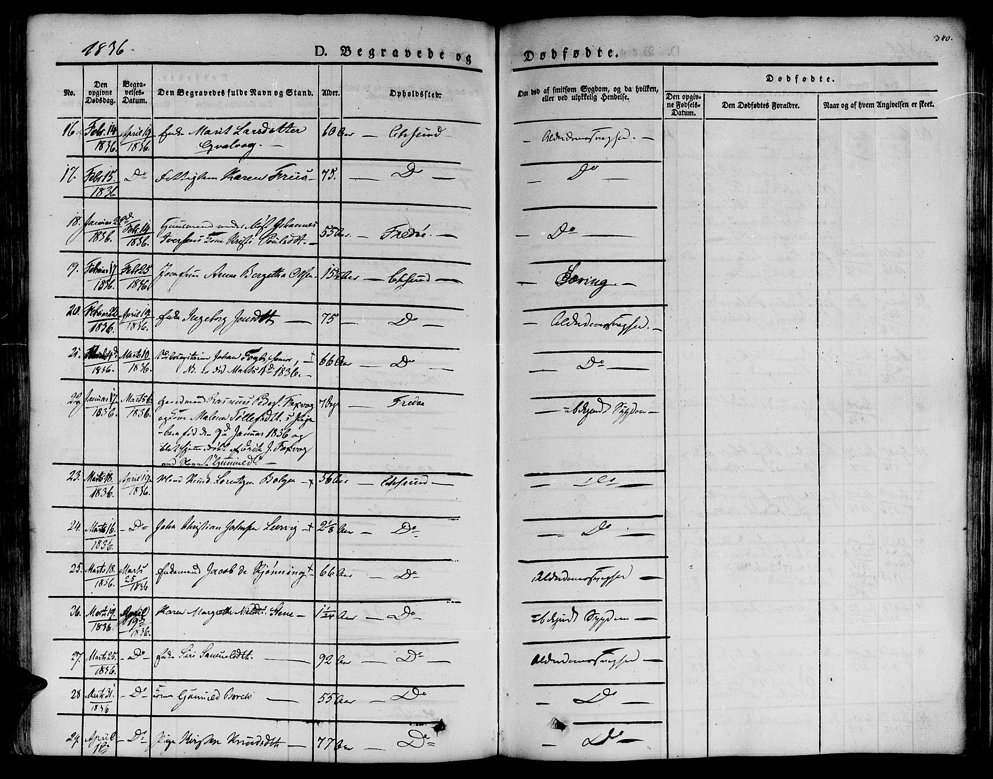 Ministerialprotokoller, klokkerbøker og fødselsregistre - Møre og Romsdal, SAT/A-1454/572/L0843: Parish register (official) no. 572A06, 1832-1842, p. 340