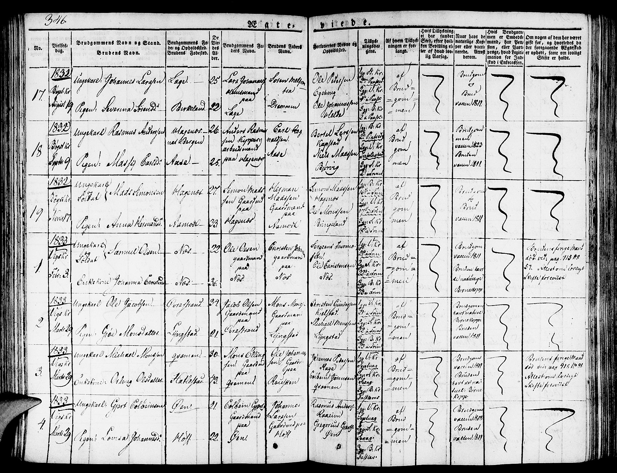 Gaular sokneprestembete, AV/SAB-A-80001/H/Haa: Parish register (official) no. A 3, 1821-1840, p. 346