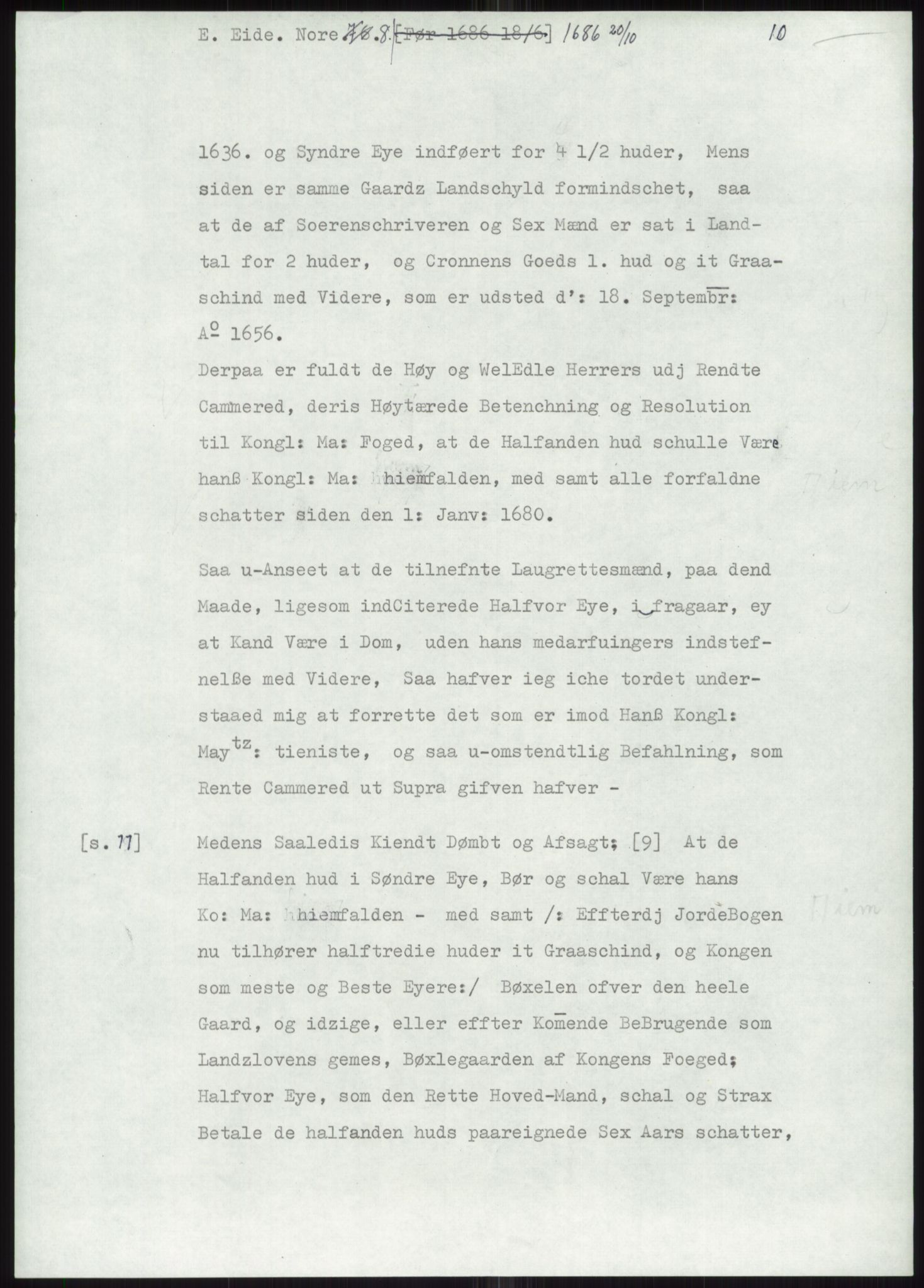 Samlinger til kildeutgivelse, Diplomavskriftsamlingen, AV/RA-EA-4053/H/Ha, p. 1697