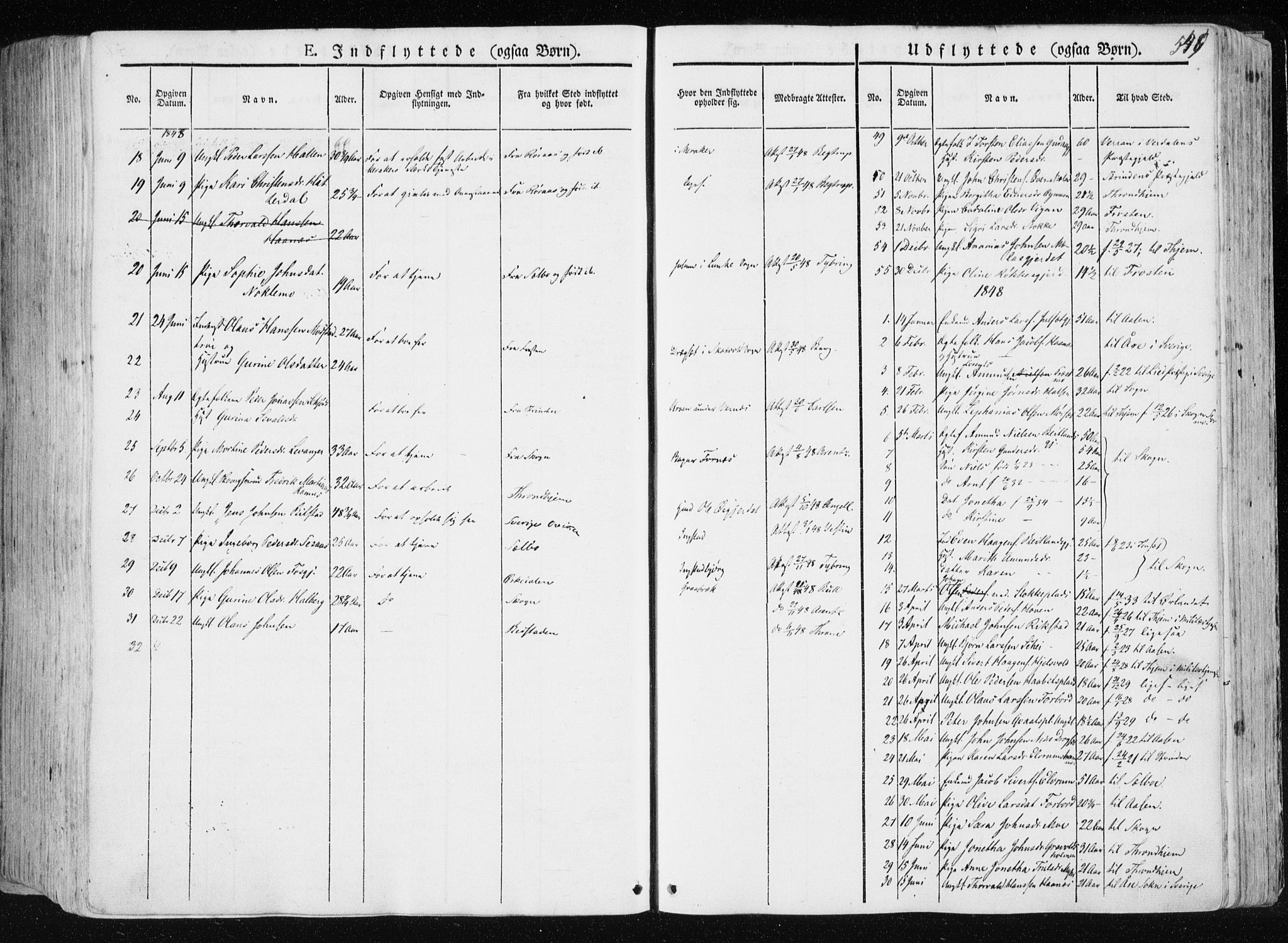 Ministerialprotokoller, klokkerbøker og fødselsregistre - Nord-Trøndelag, AV/SAT-A-1458/709/L0074: Parish register (official) no. 709A14, 1845-1858, p. 549