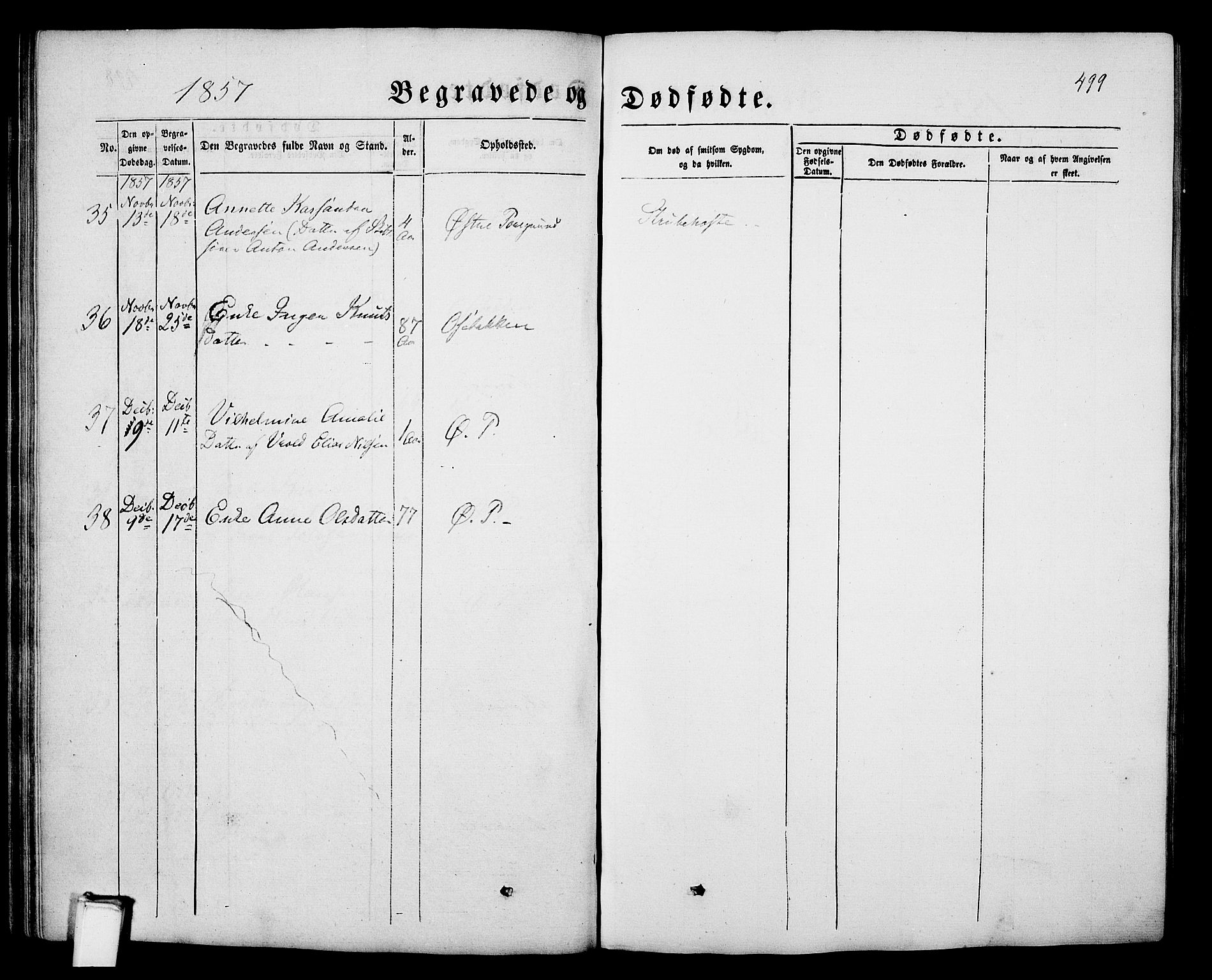 Porsgrunn kirkebøker , SAKO/A-104/G/Gb/L0004: Parish register (copy) no. II 4, 1853-1882, p. 499