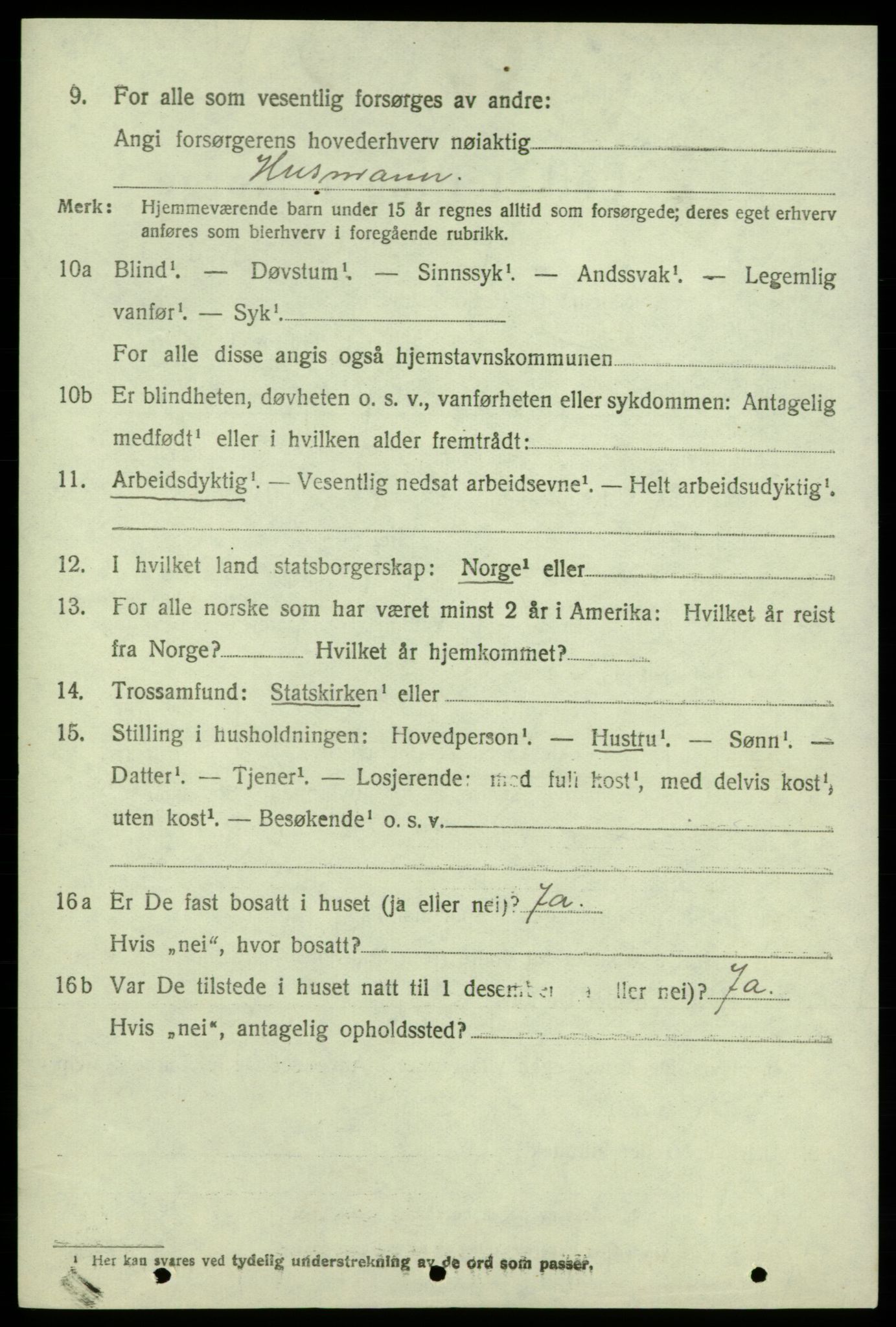 SAB, 1920 census for Kvinnherad, 1920, p. 6901