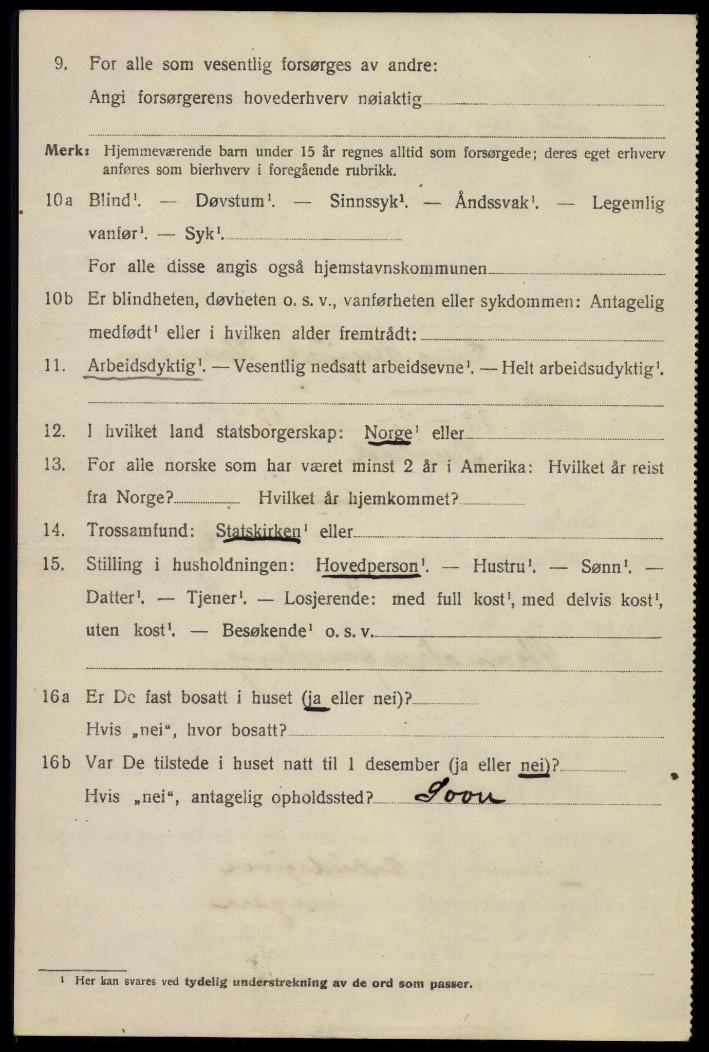 SAO, 1920 census for Drøbak, 1920, p. 3414