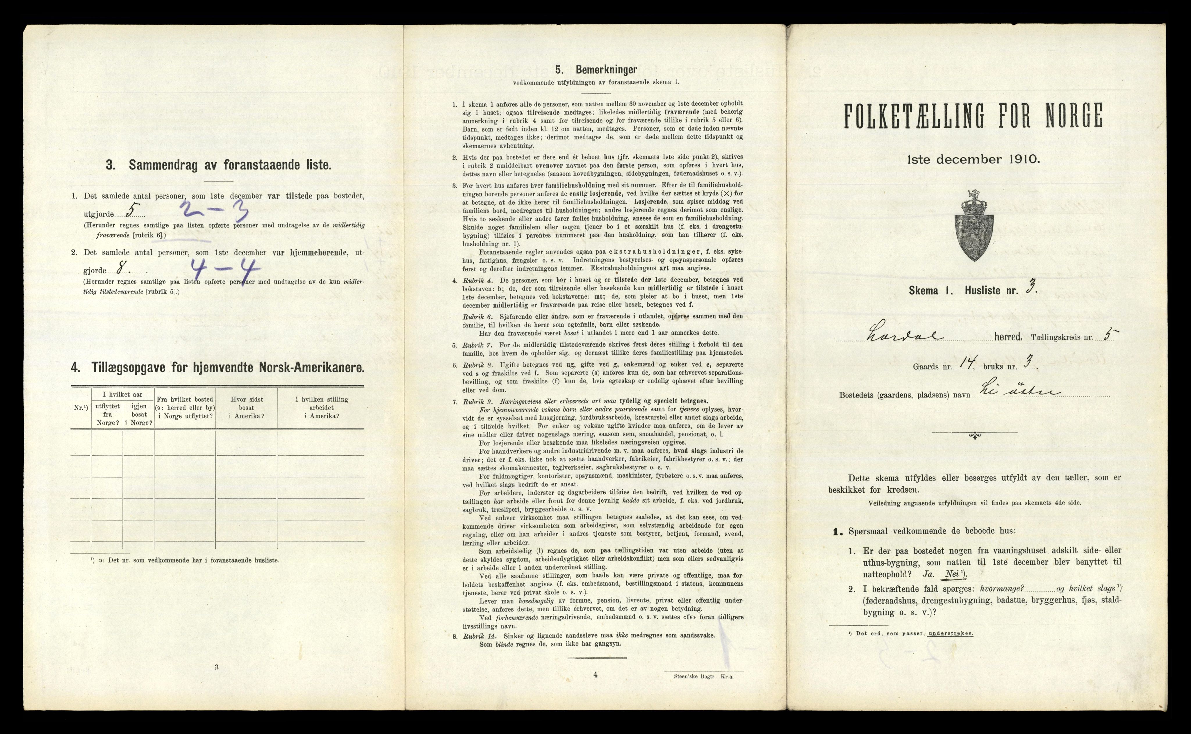 RA, 1910 census for Lardal, 1910, p. 650