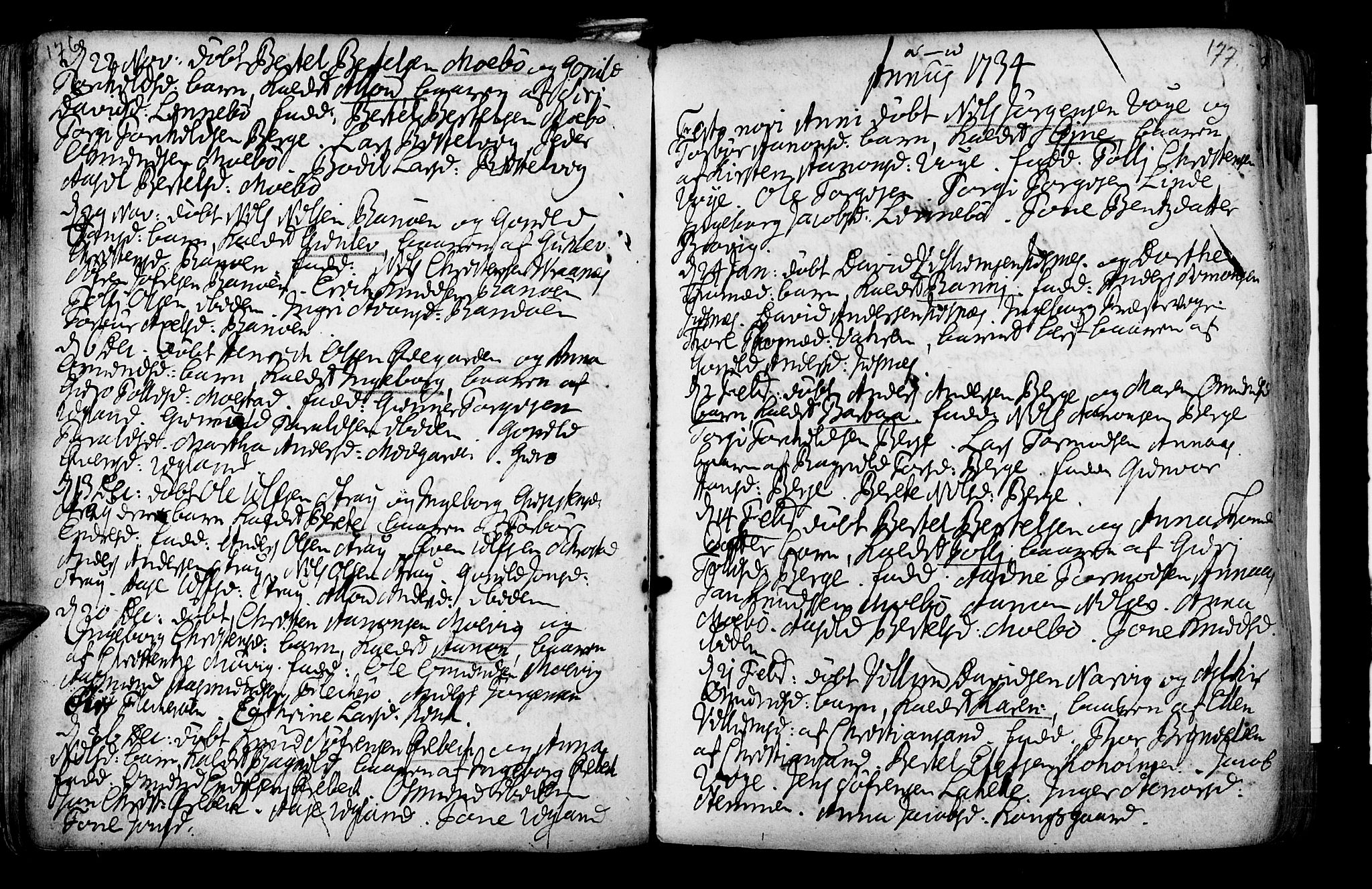 Oddernes sokneprestkontor, SAK/1111-0033/F/Fa/Faa/L0002: Parish register (official) no. A 2, 1719-1764, p. 176-177