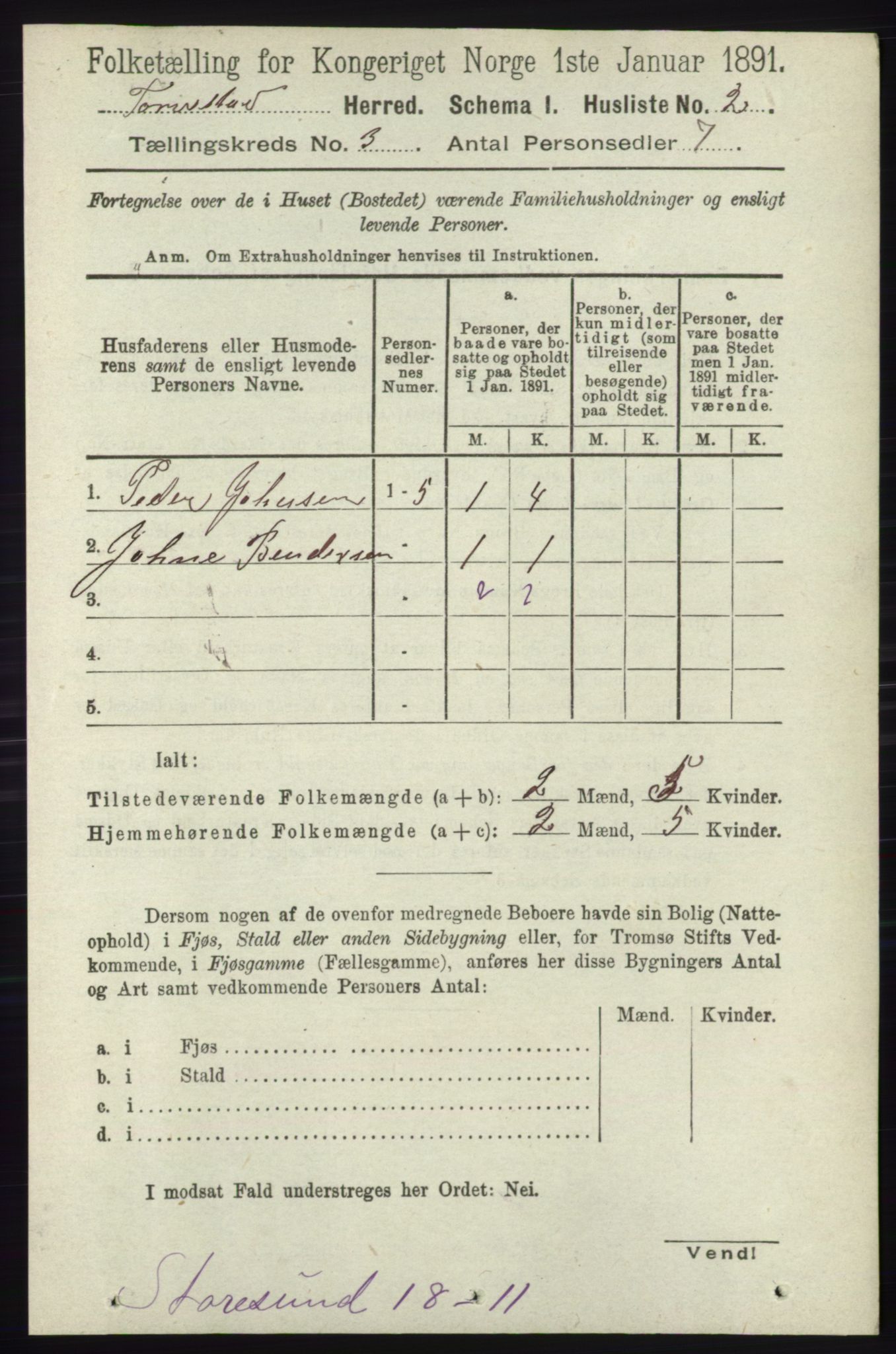 RA, 1891 census for 1152 Torvastad, 1891, p. 872