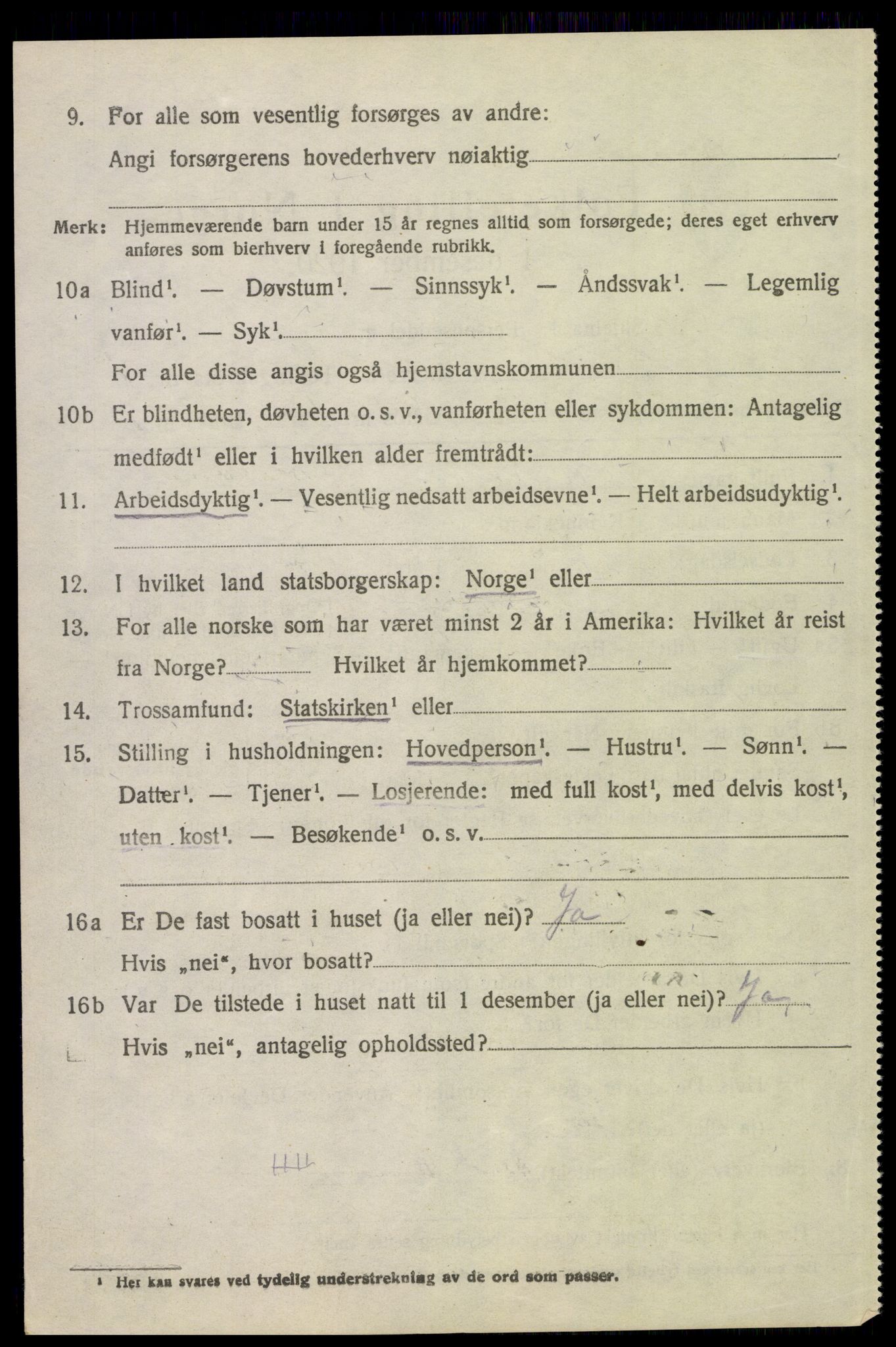 SAH, 1920 census for Kvikne, 1920, p. 585