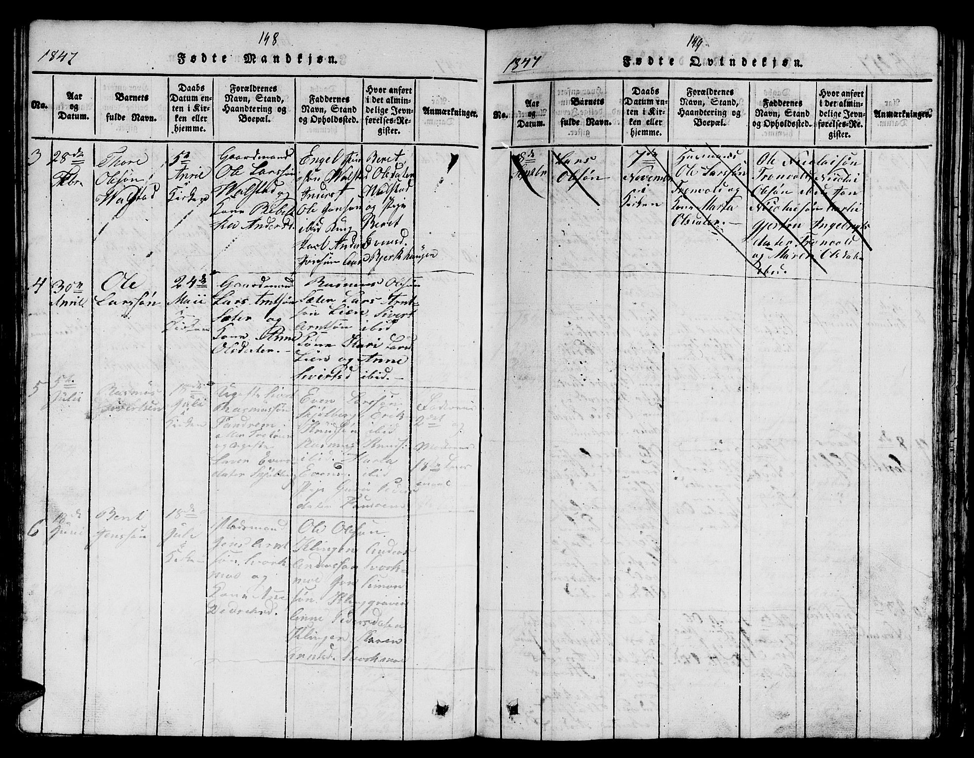 Ministerialprotokoller, klokkerbøker og fødselsregistre - Sør-Trøndelag, AV/SAT-A-1456/671/L0842: Parish register (copy) no. 671C01, 1816-1867, p. 148-149